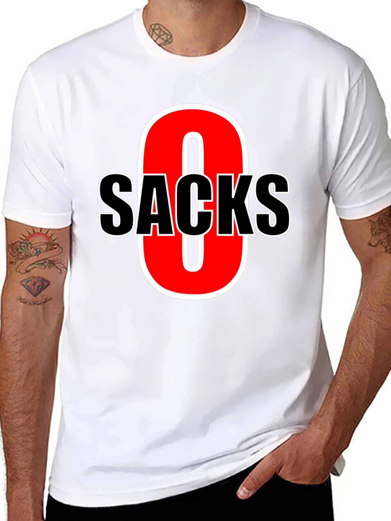 Funny Zero Sacks Football T-Shirt