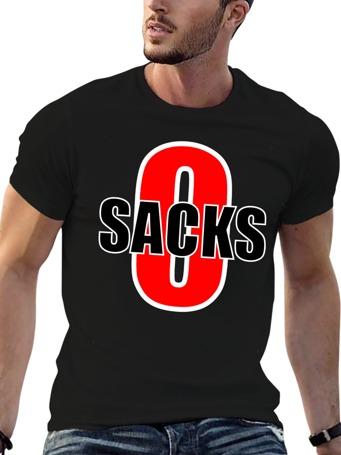 Funny Zero Sacks Football T-Shirt