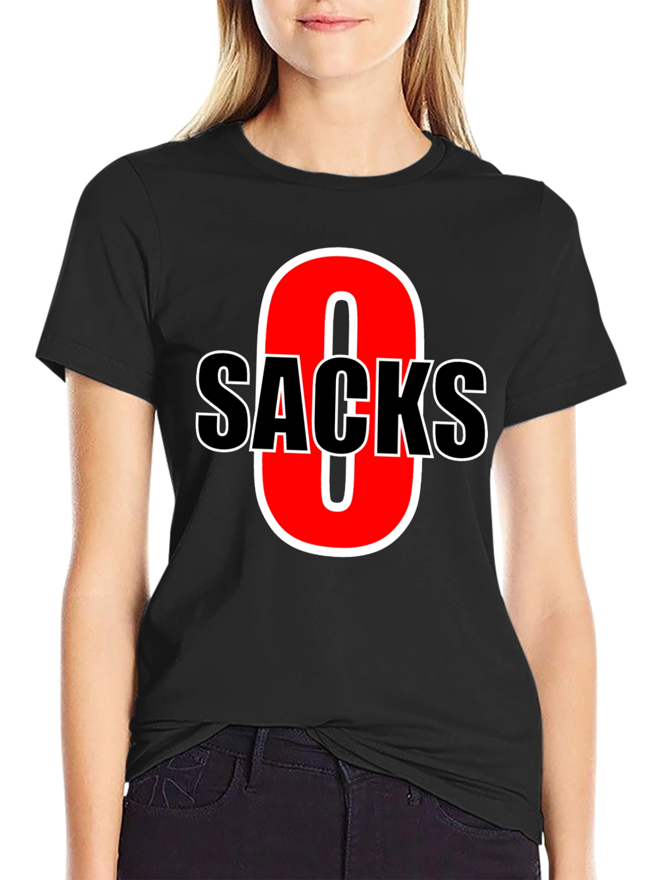 Funny Zero Sacks Football T-Shirt