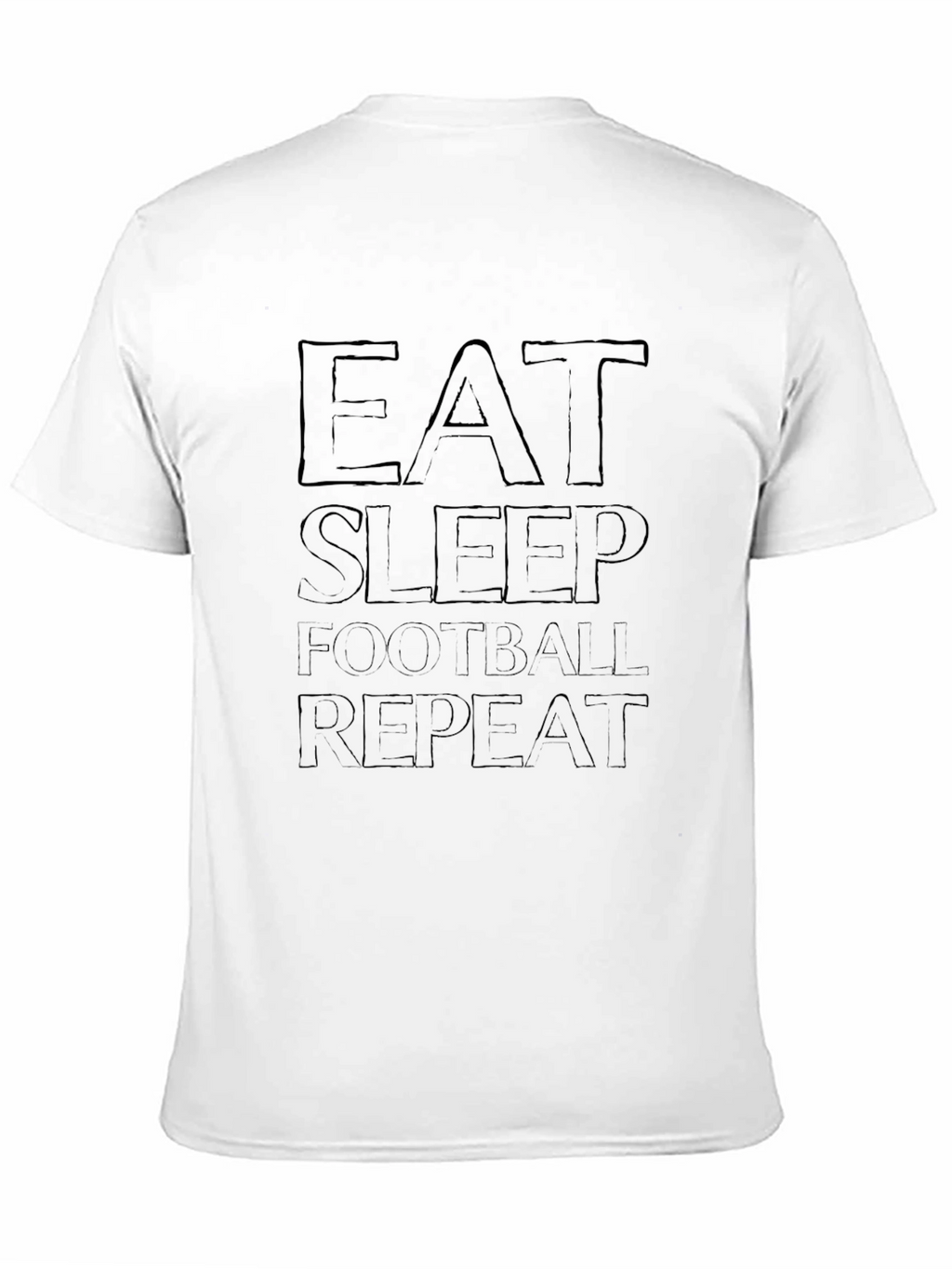 Eat Sleep Football Repeat Black T-Shirt