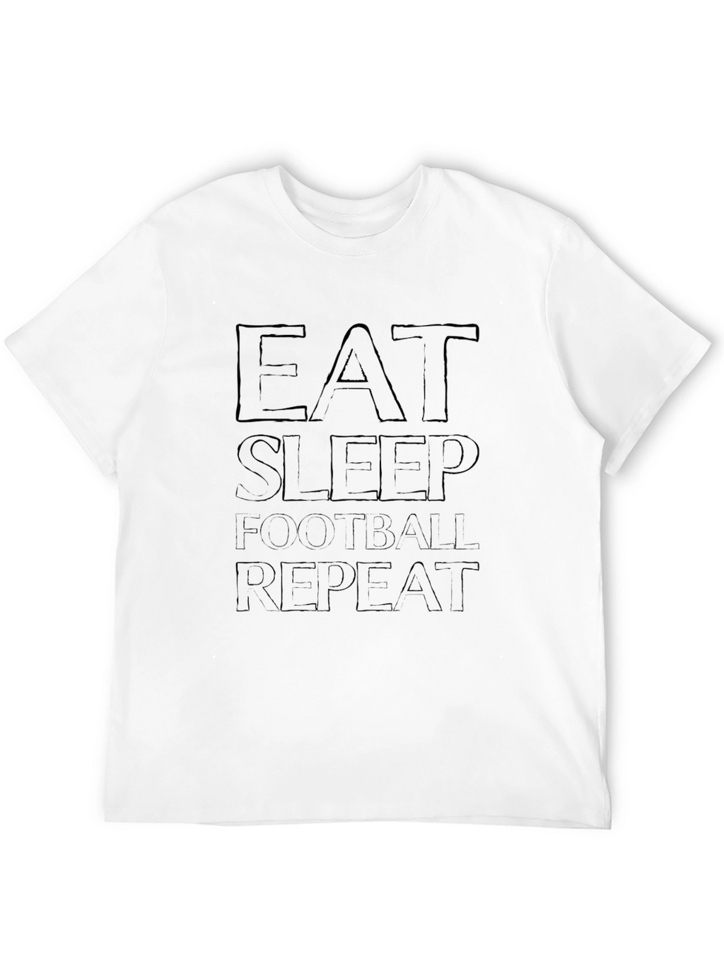 Eat Sleep Football Repeat Black T-Shirt
