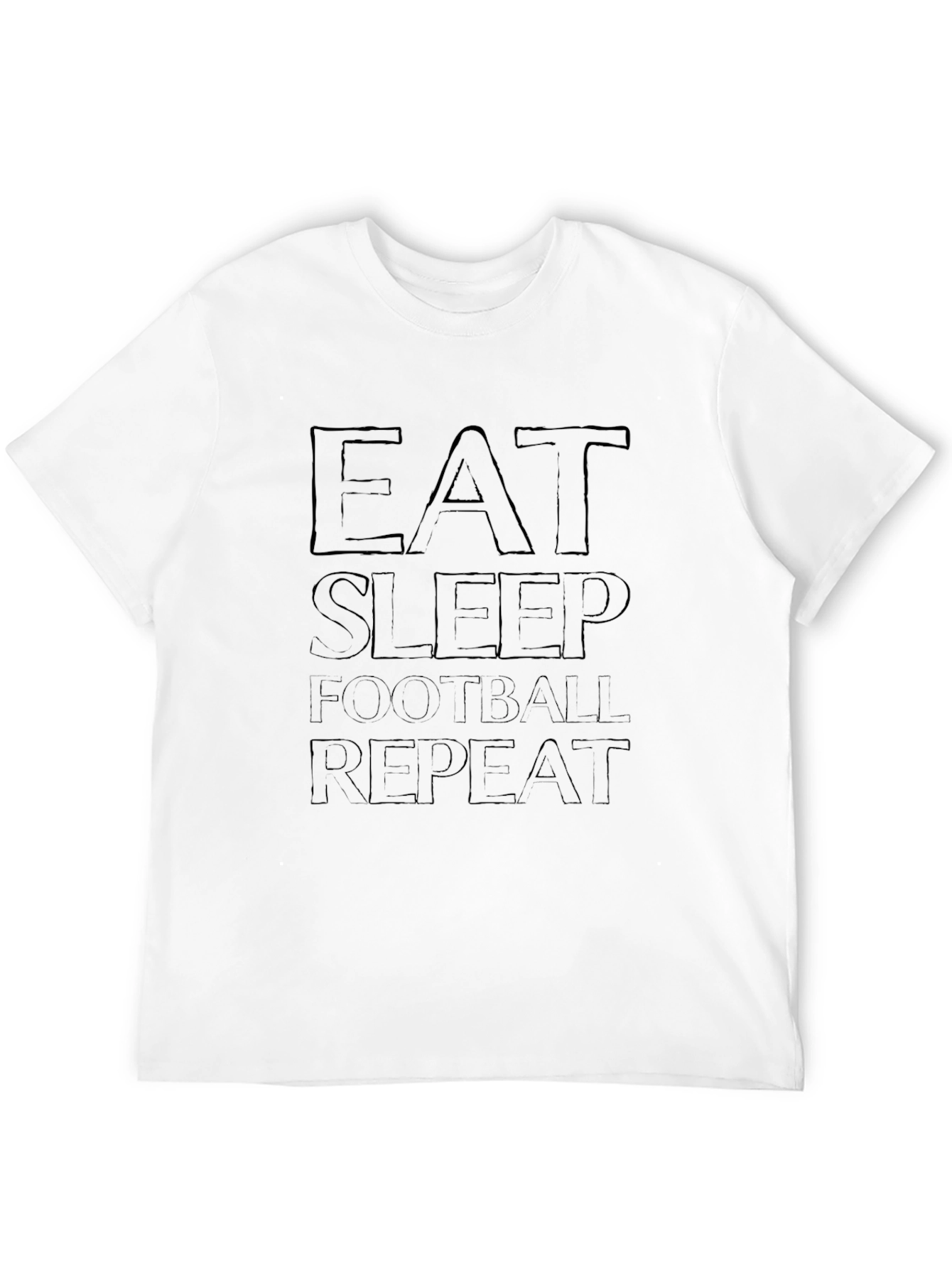 Eat Sleep Football Repeat Black T-Shirt