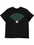 Stylish WiFi Symbol Black T-Shirt