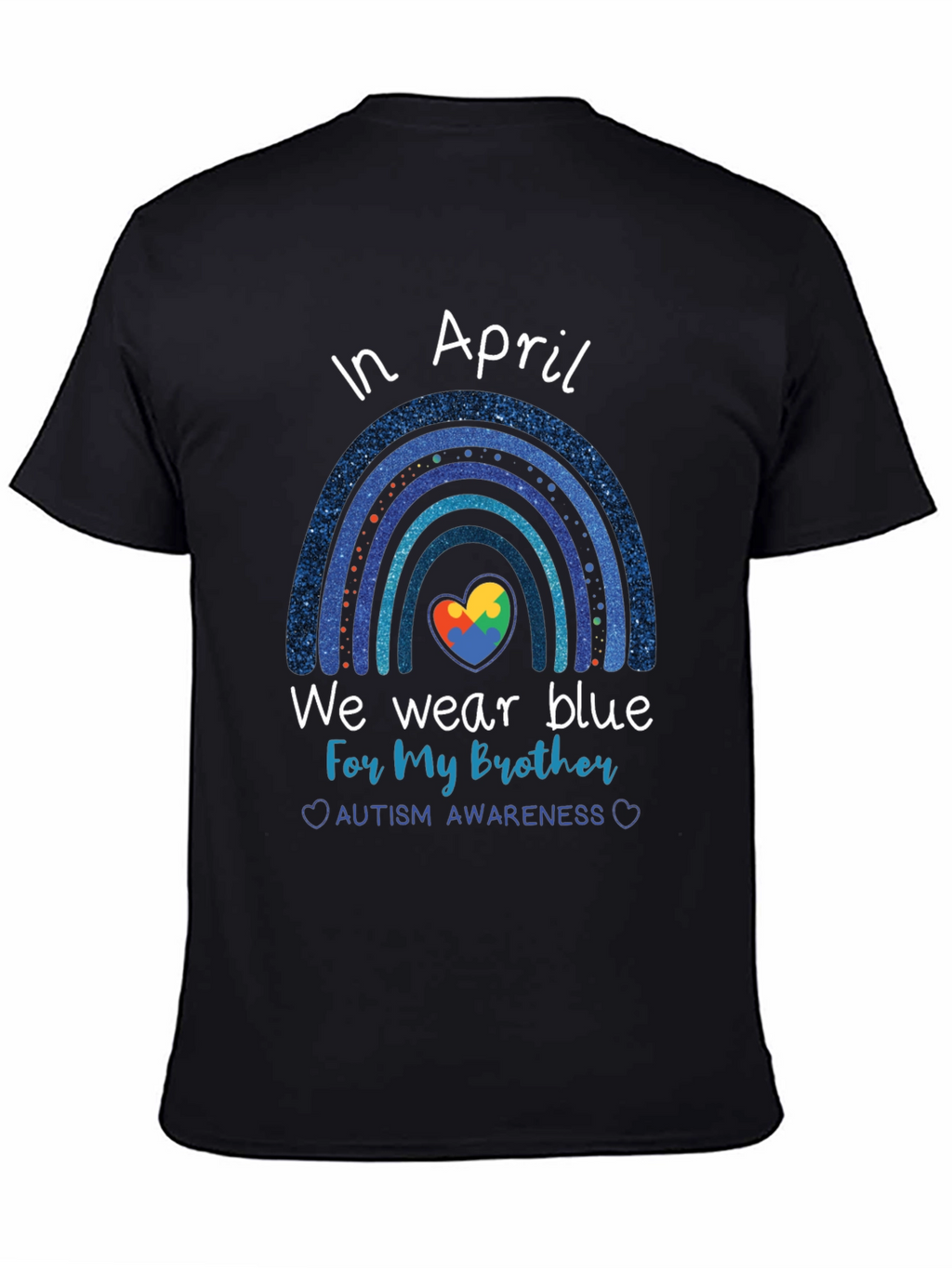 Autism Awareness Brother Blue Rainbow T-Shirt