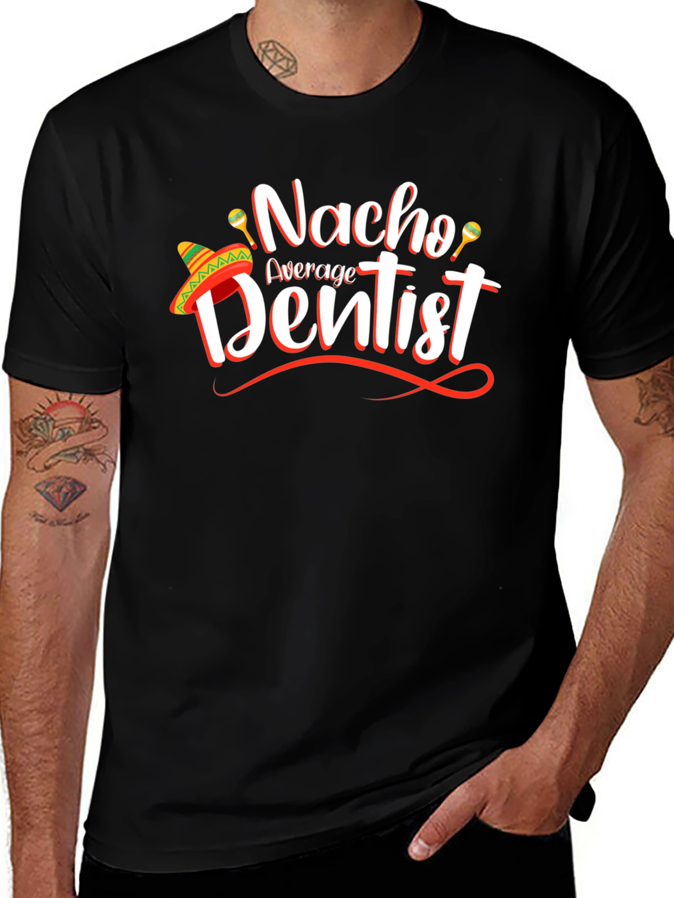 Nacho Average Dentist Graphic T-Shirt