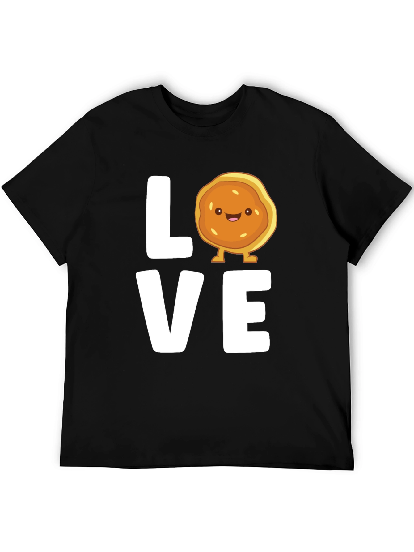 Love Pancake Graphic T-Shirt - Black