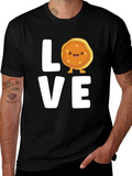 Love Pancake Graphic T-Shirt - Black