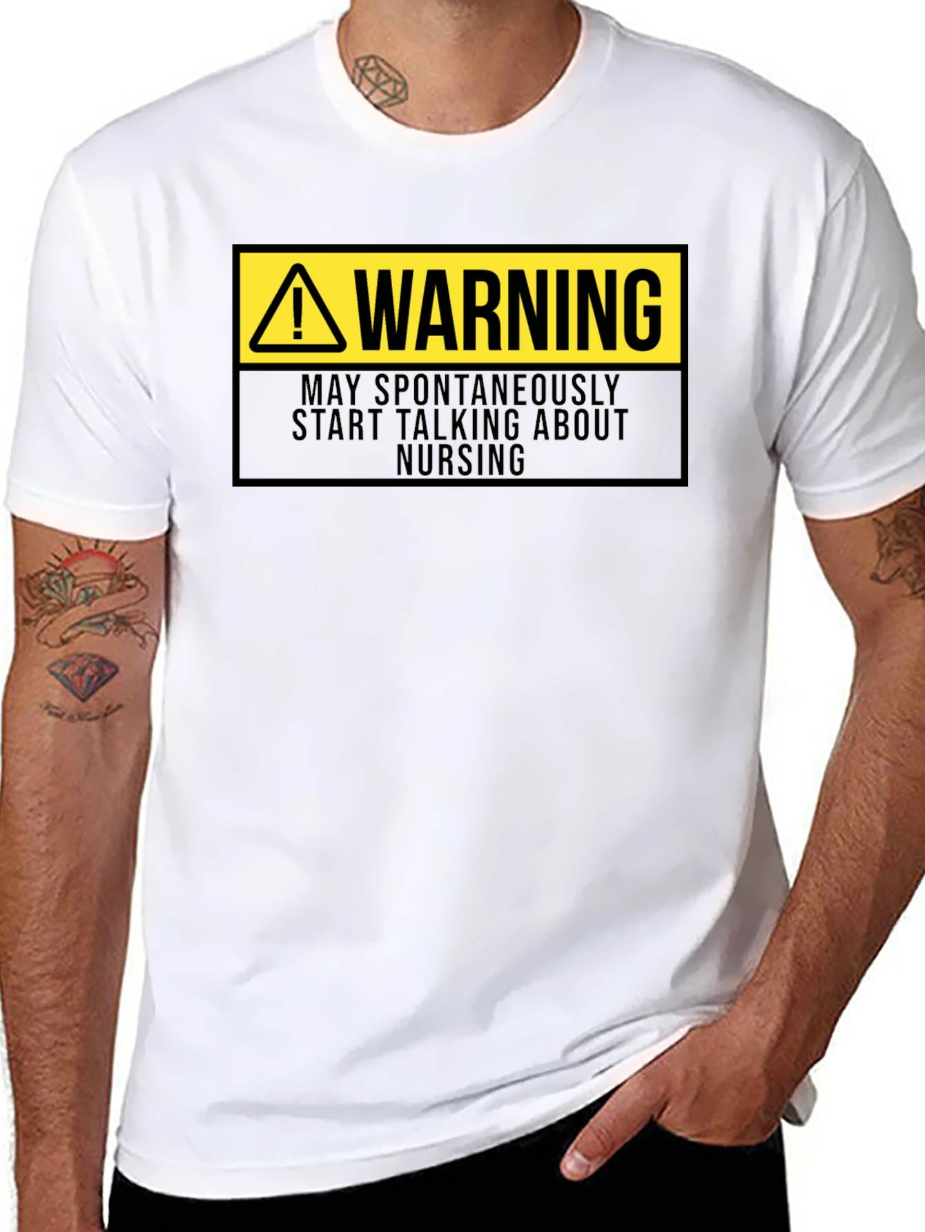 Warning: May Spontaneously Talk About Nursing T-Shirt