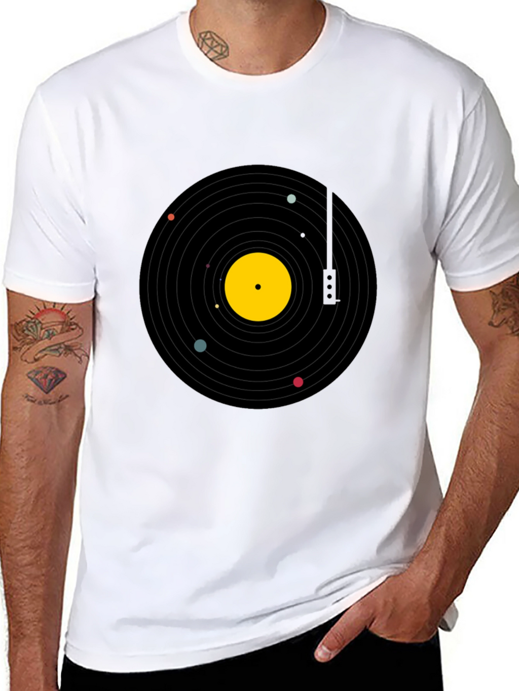 Planet Vinyl Record Graphic T-Shirt