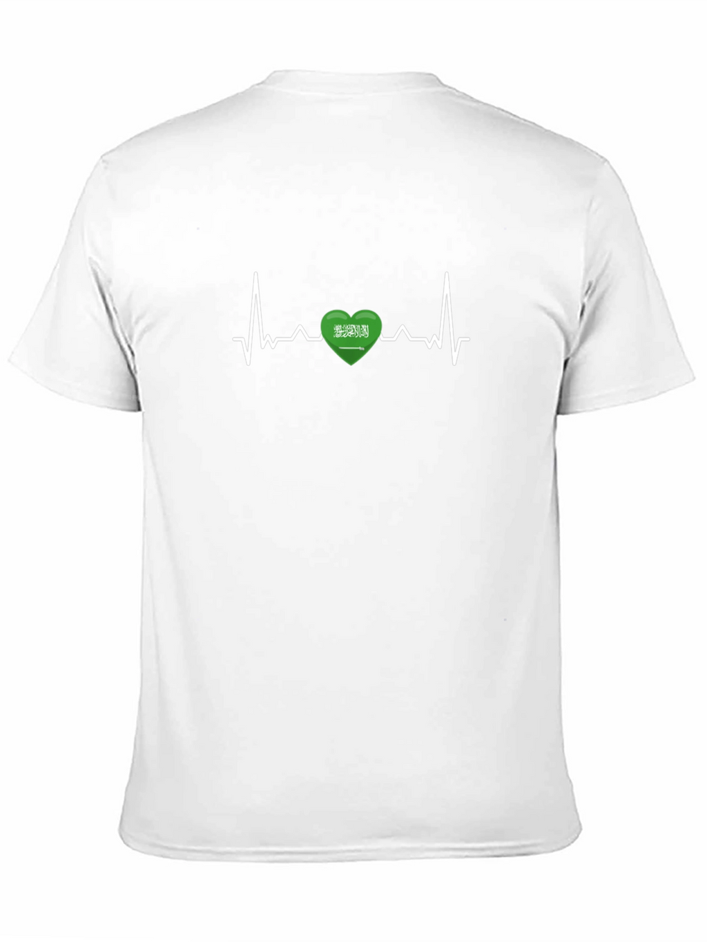 Saudi Arabia Heartbeat Flag T-Shirt - Black
