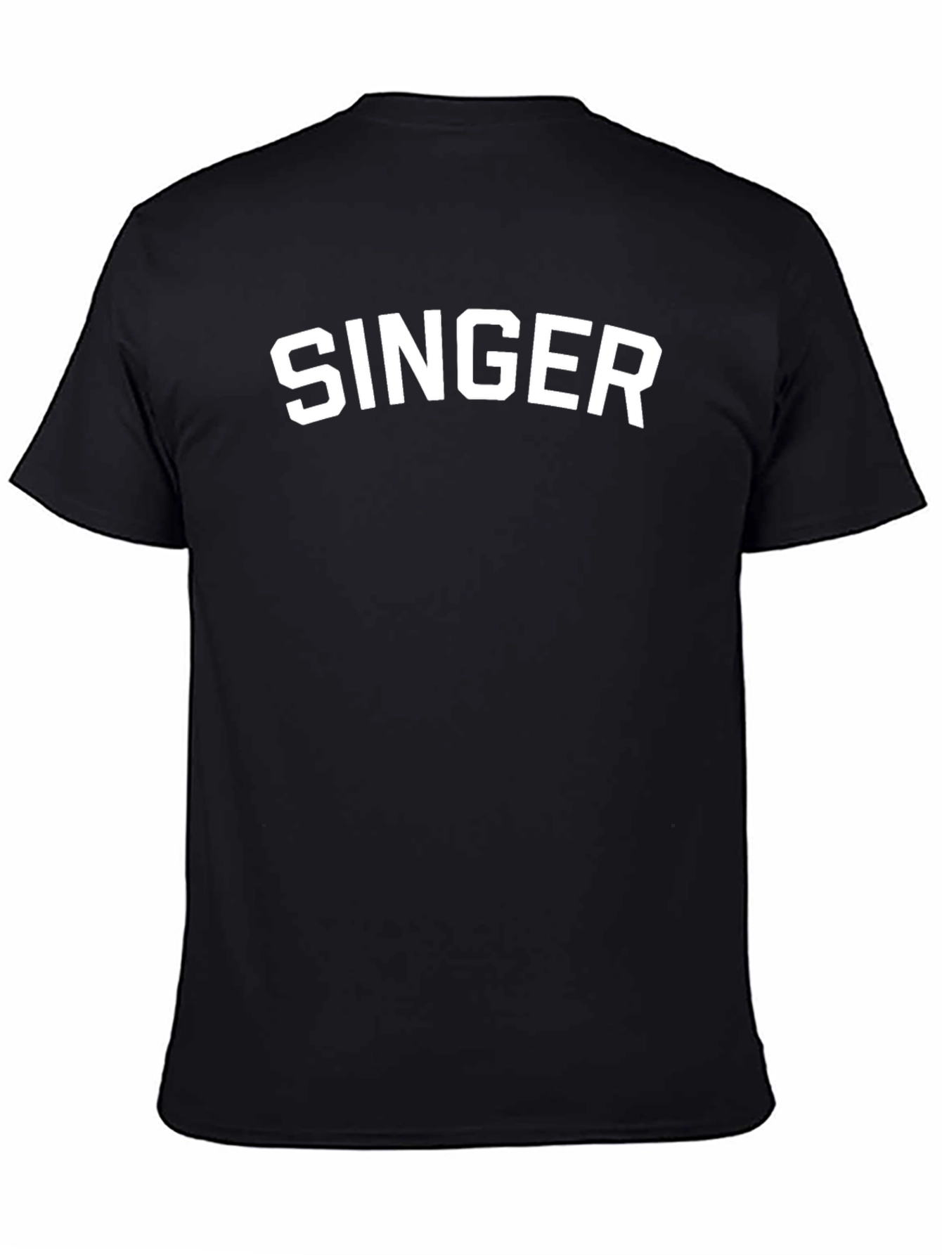SINGER Graphic Tee - Cool Black Cotton Comfort