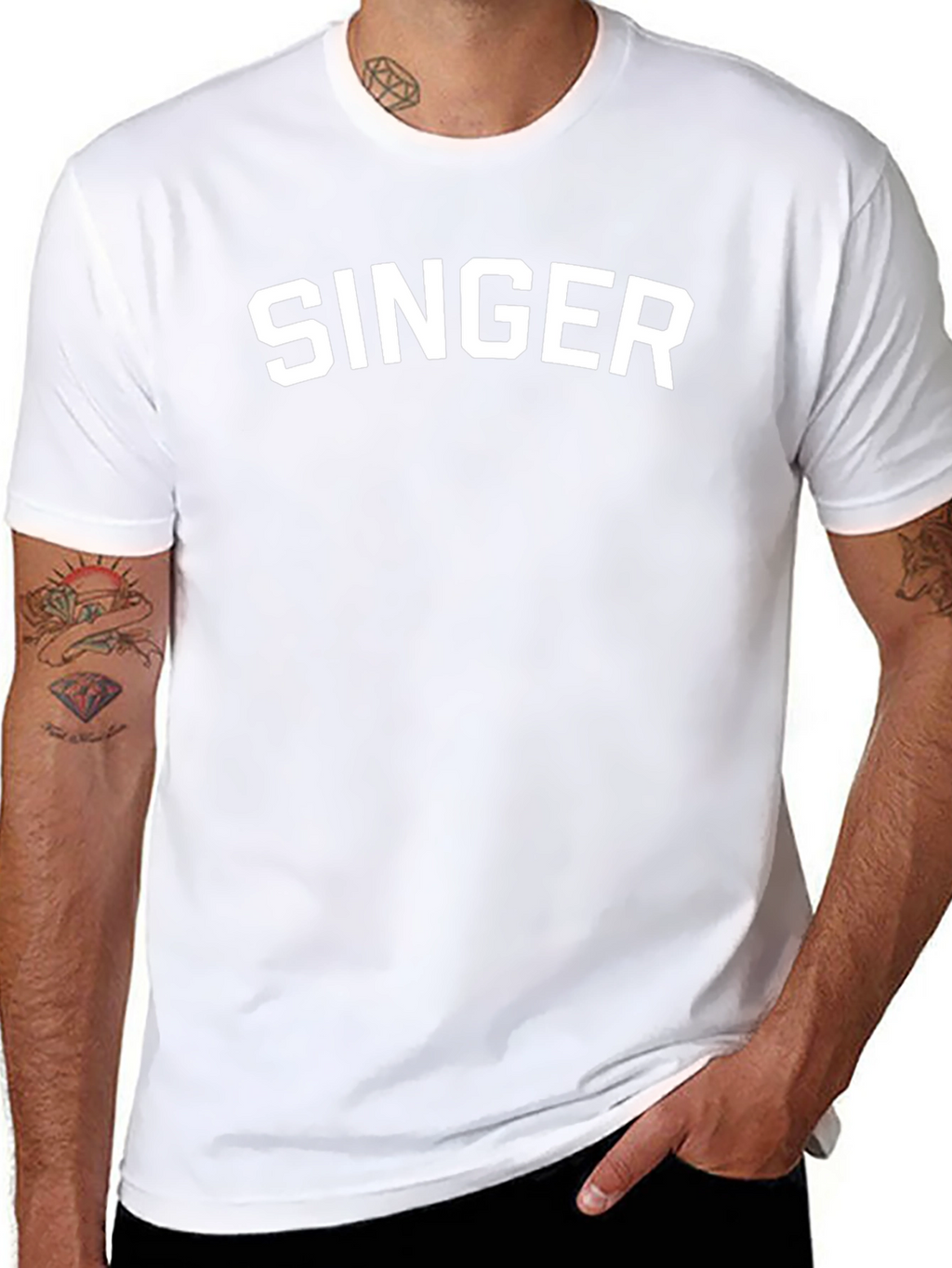 SINGER Graphic Tee - Cool Black Cotton Comfort