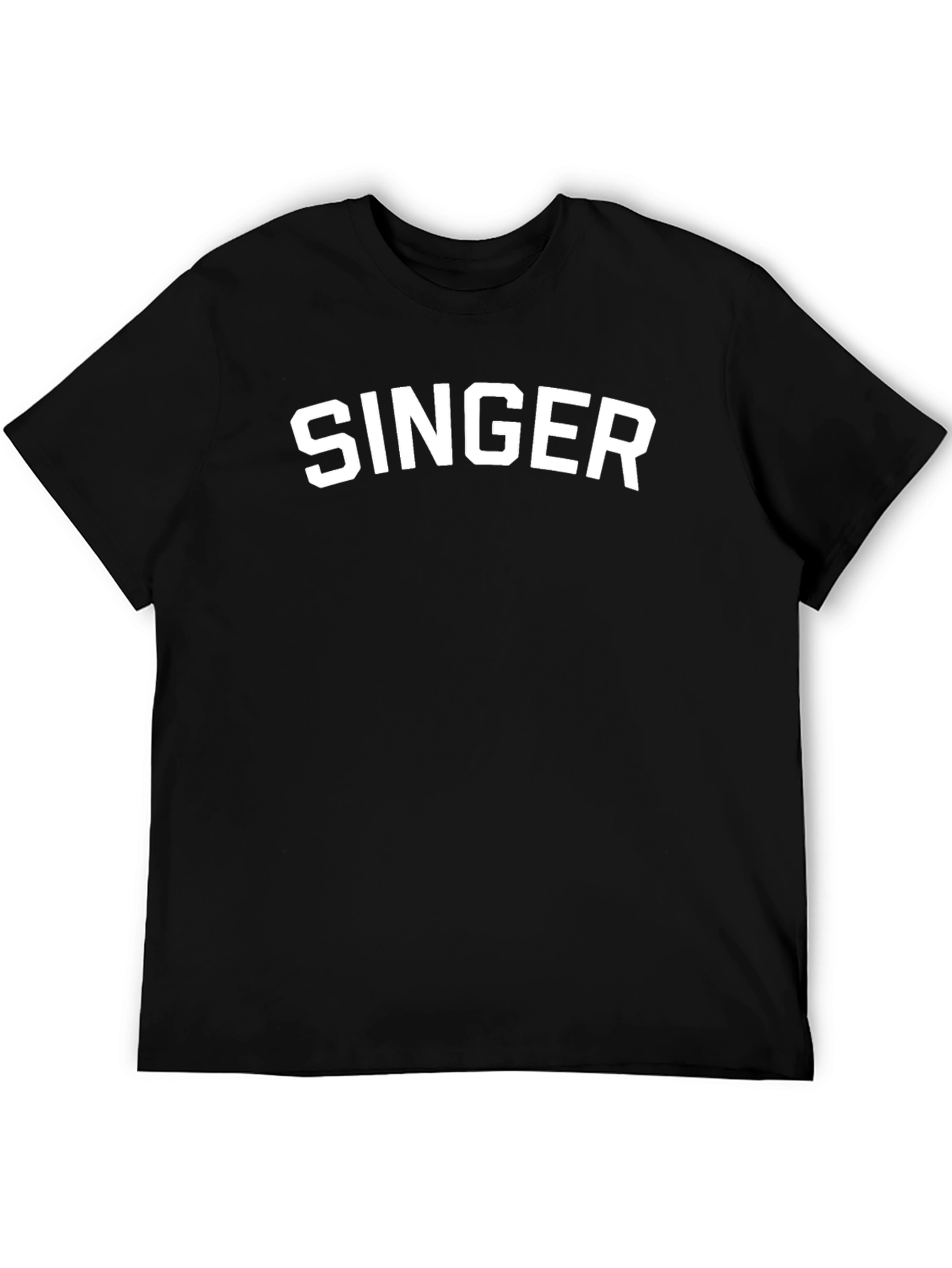 SINGER Graphic Tee - Cool Black Cotton Comfort