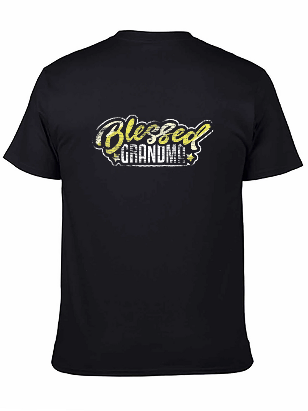 Blessed Grandma Graphic Tee - Black Cotton T-Shirt