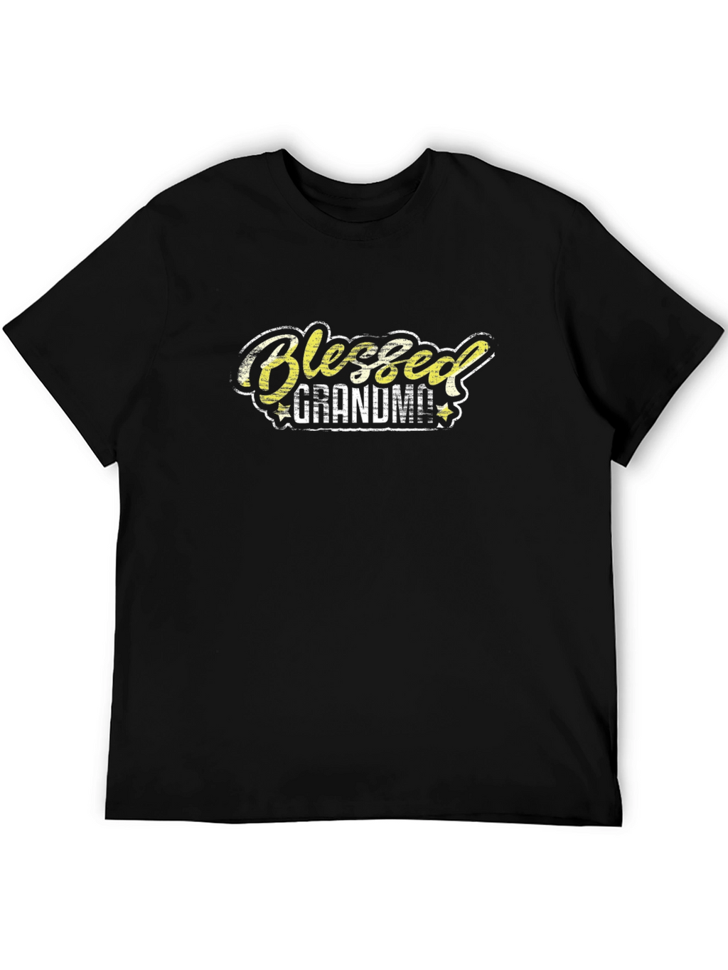 Blessed Grandma Graphic Tee - Black Cotton T-Shirt