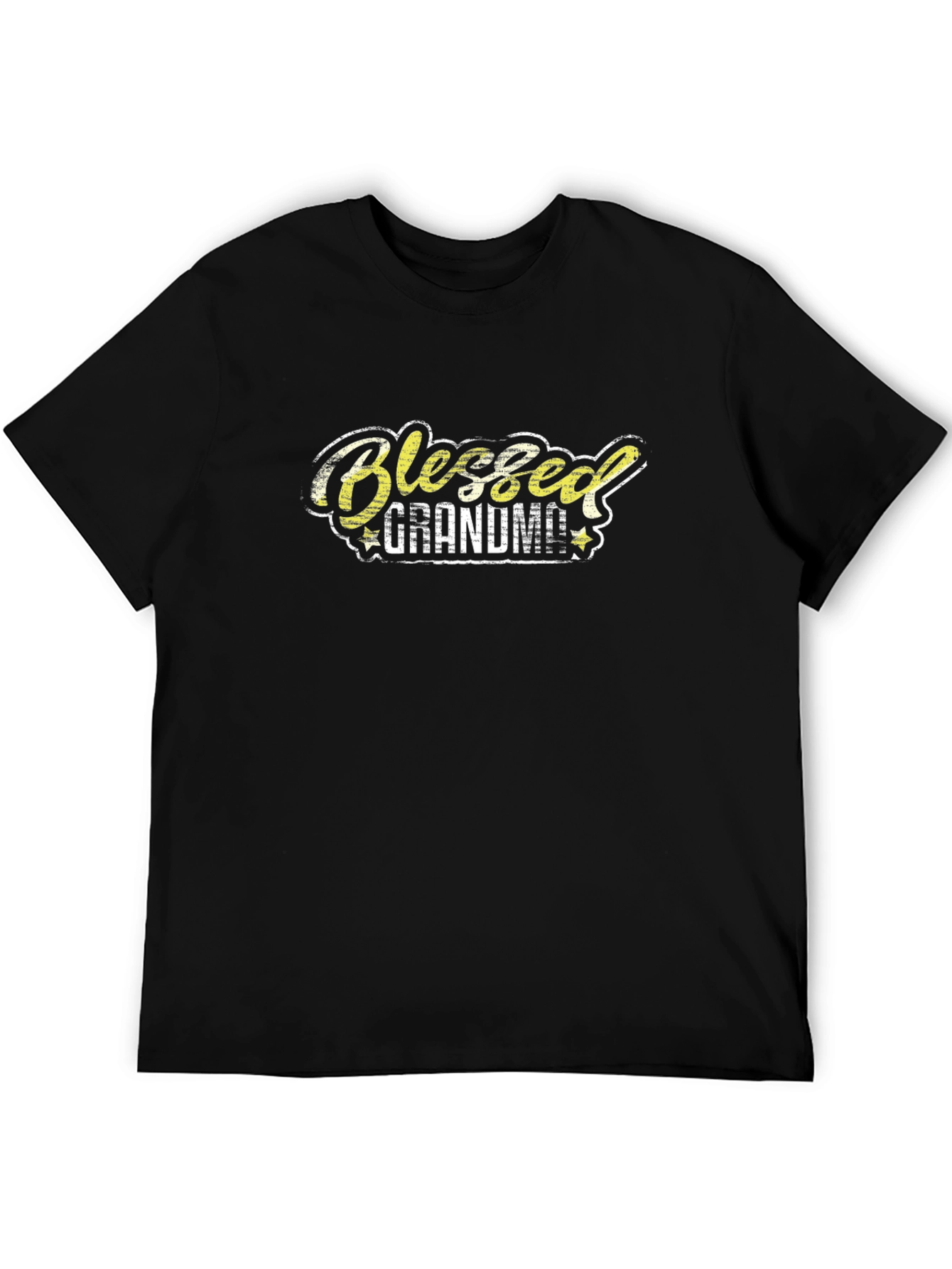 Blessed Grandma Graphic Tee - Black Cotton T-Shirt