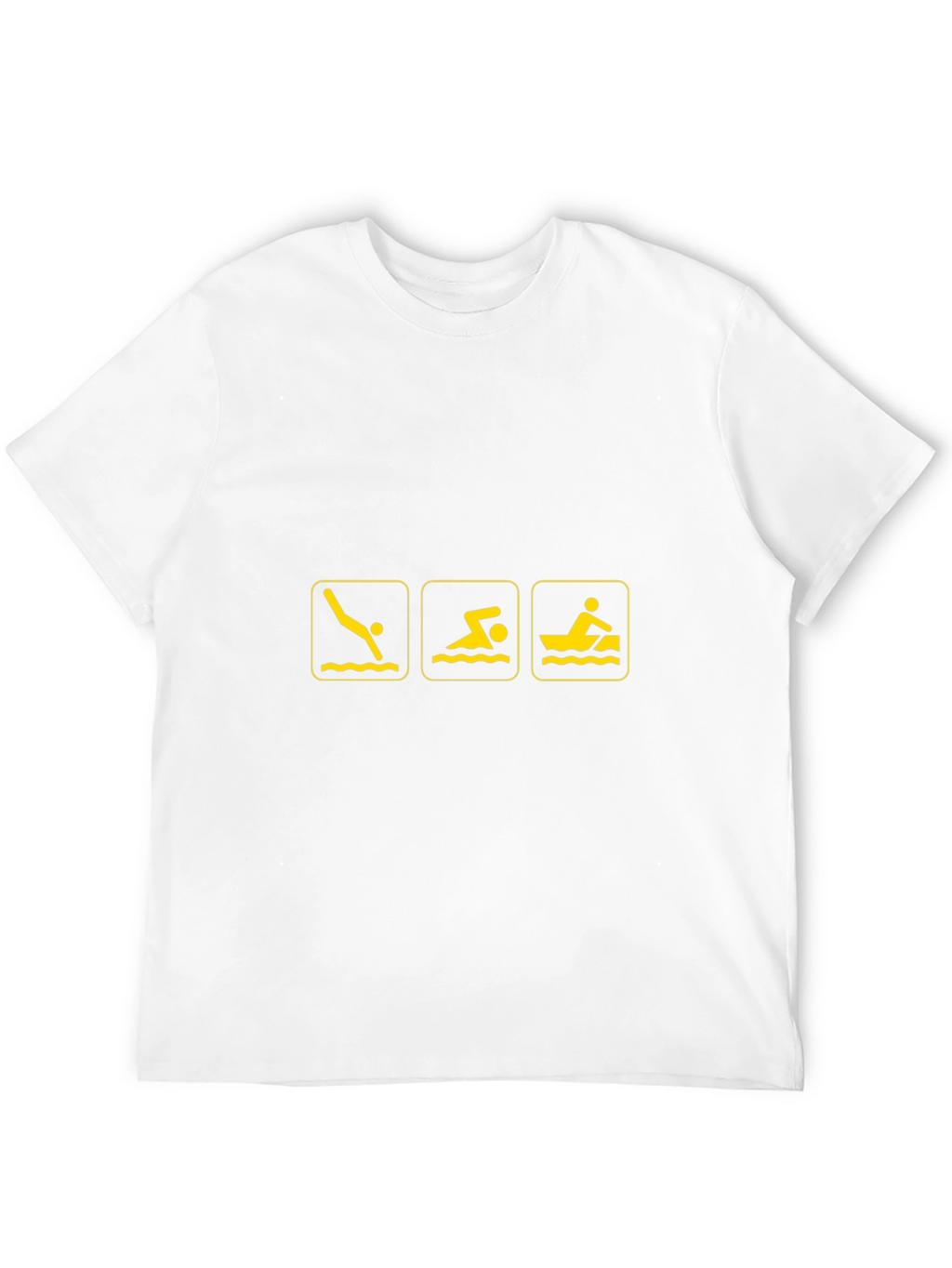 Swimming Triathlon Black T-Shirt