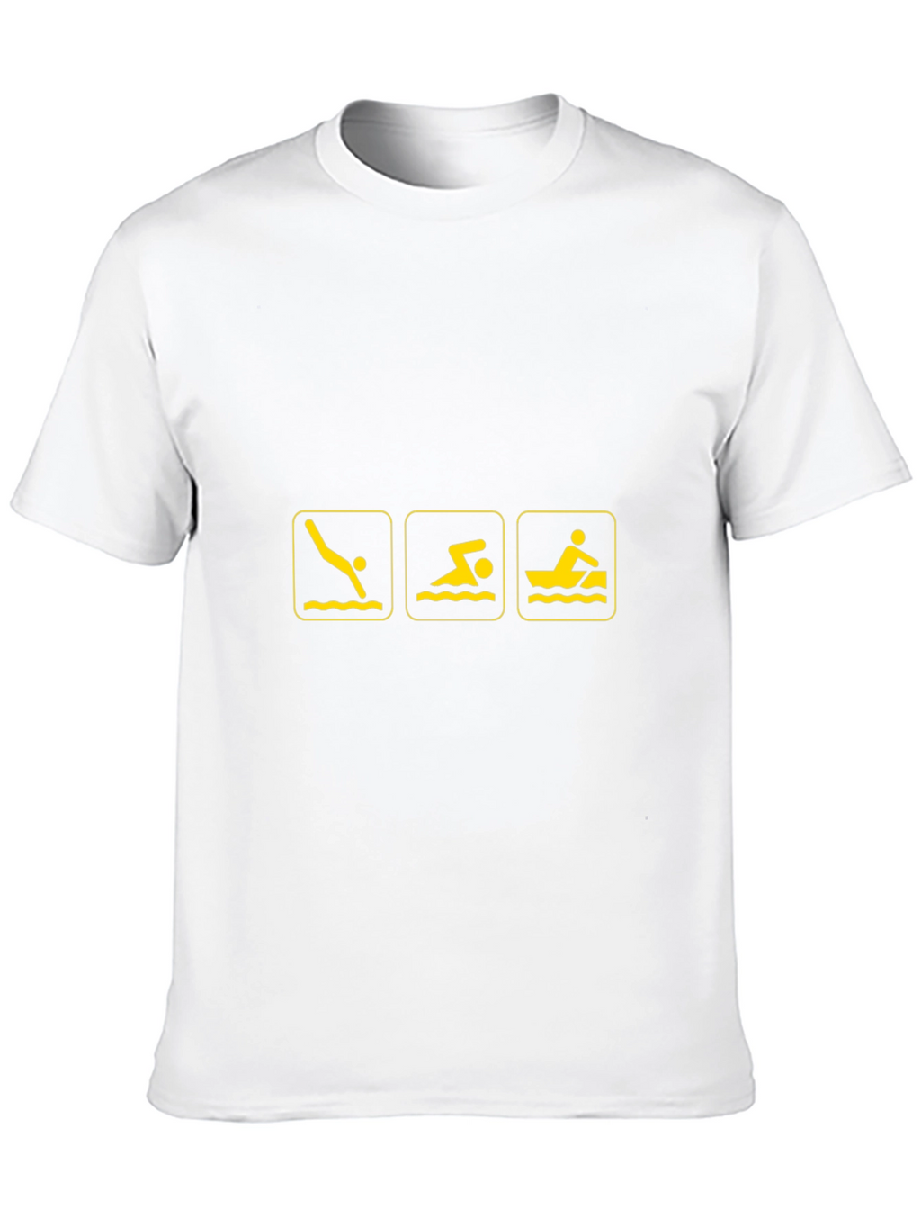 Swimming Triathlon Black T-Shirt