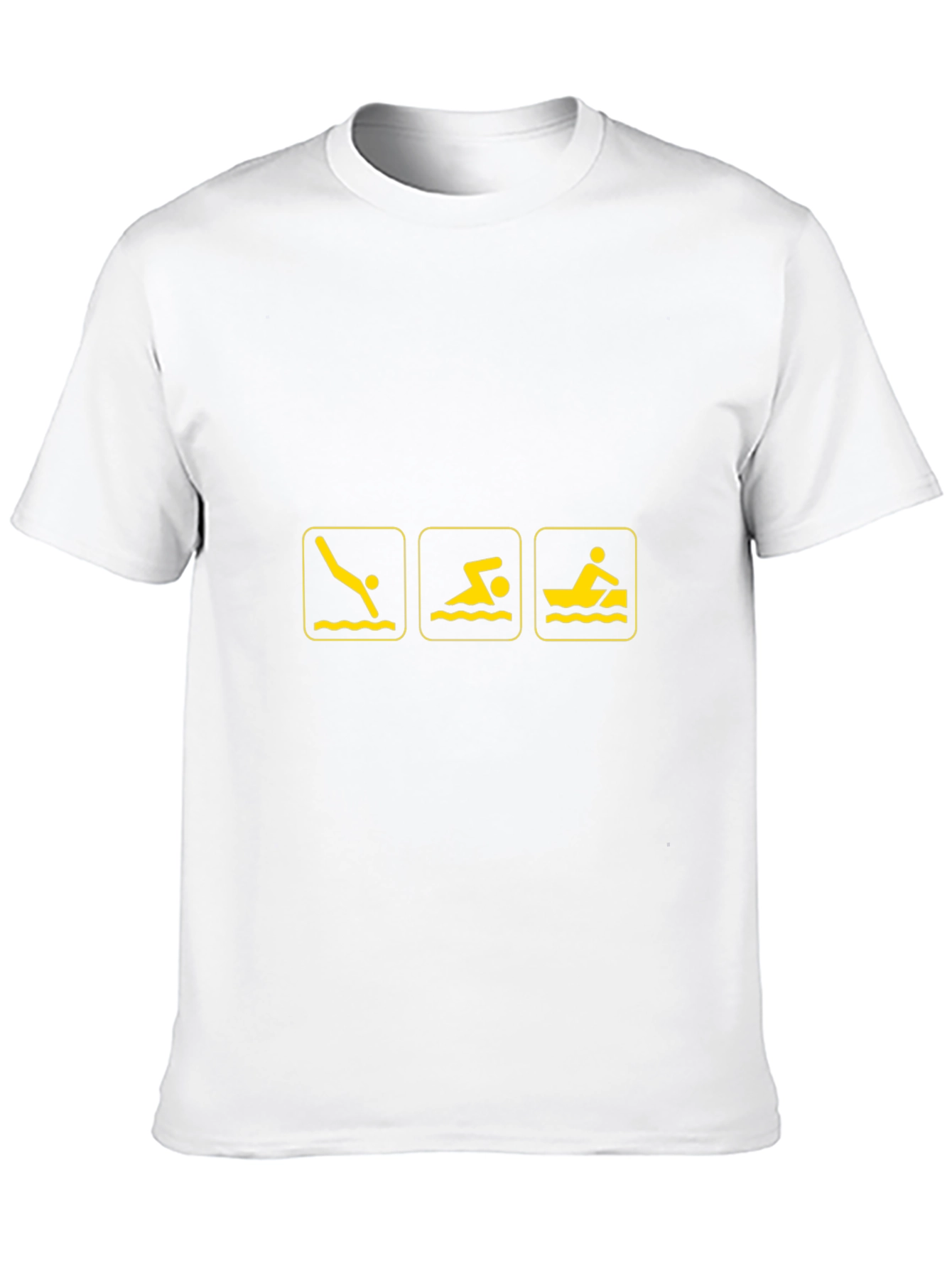 Swimming Triathlon Black T-Shirt