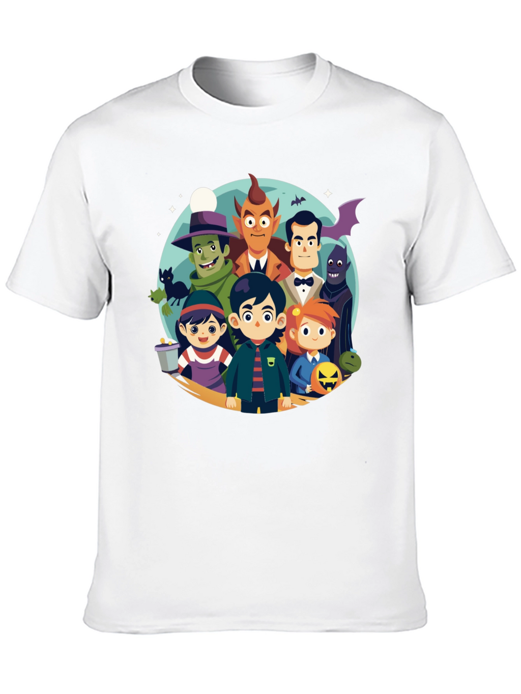 Cartoon Monster Squad Black T-Shirt