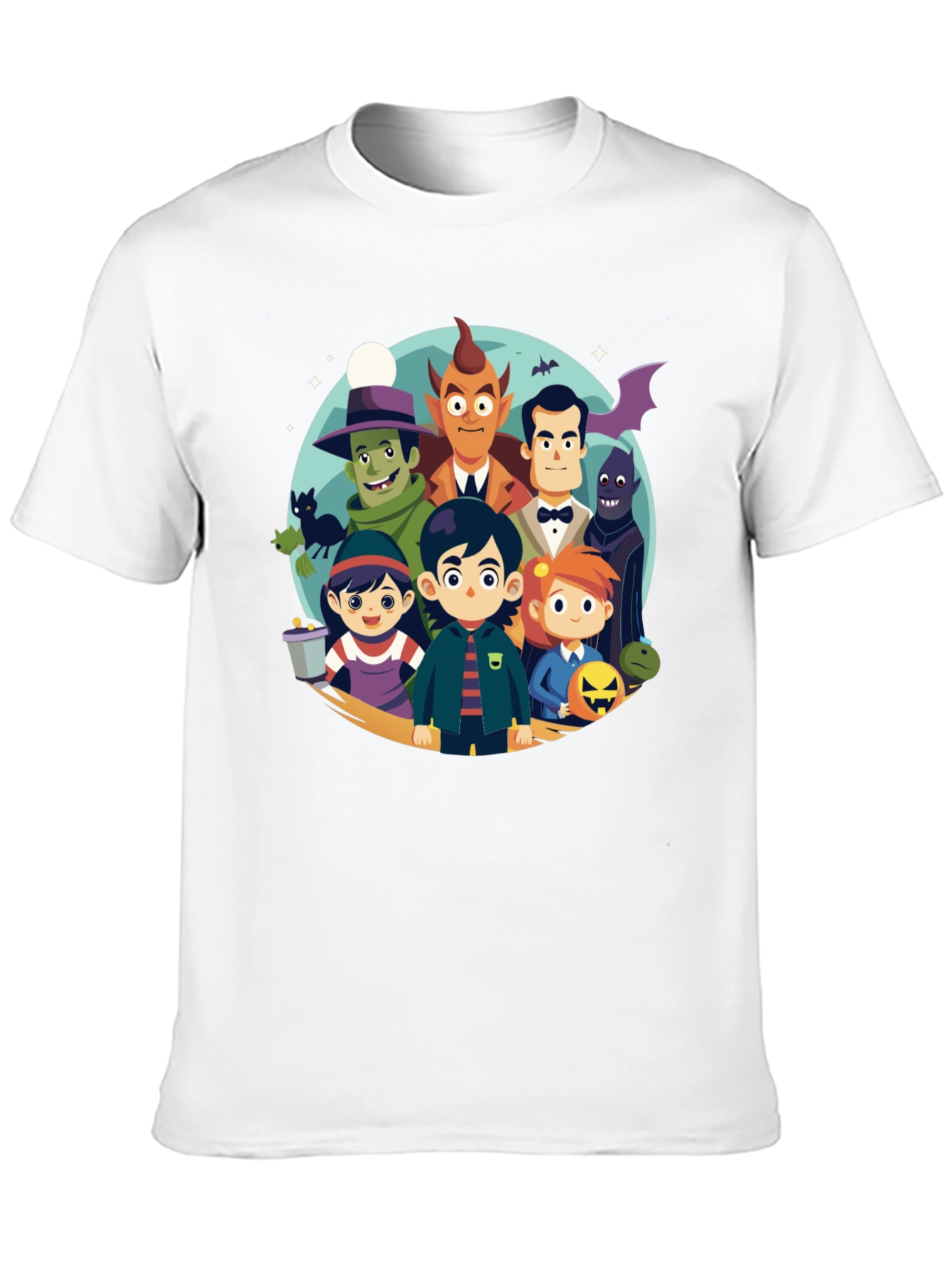 Cartoon Monster Squad Black T-Shirt