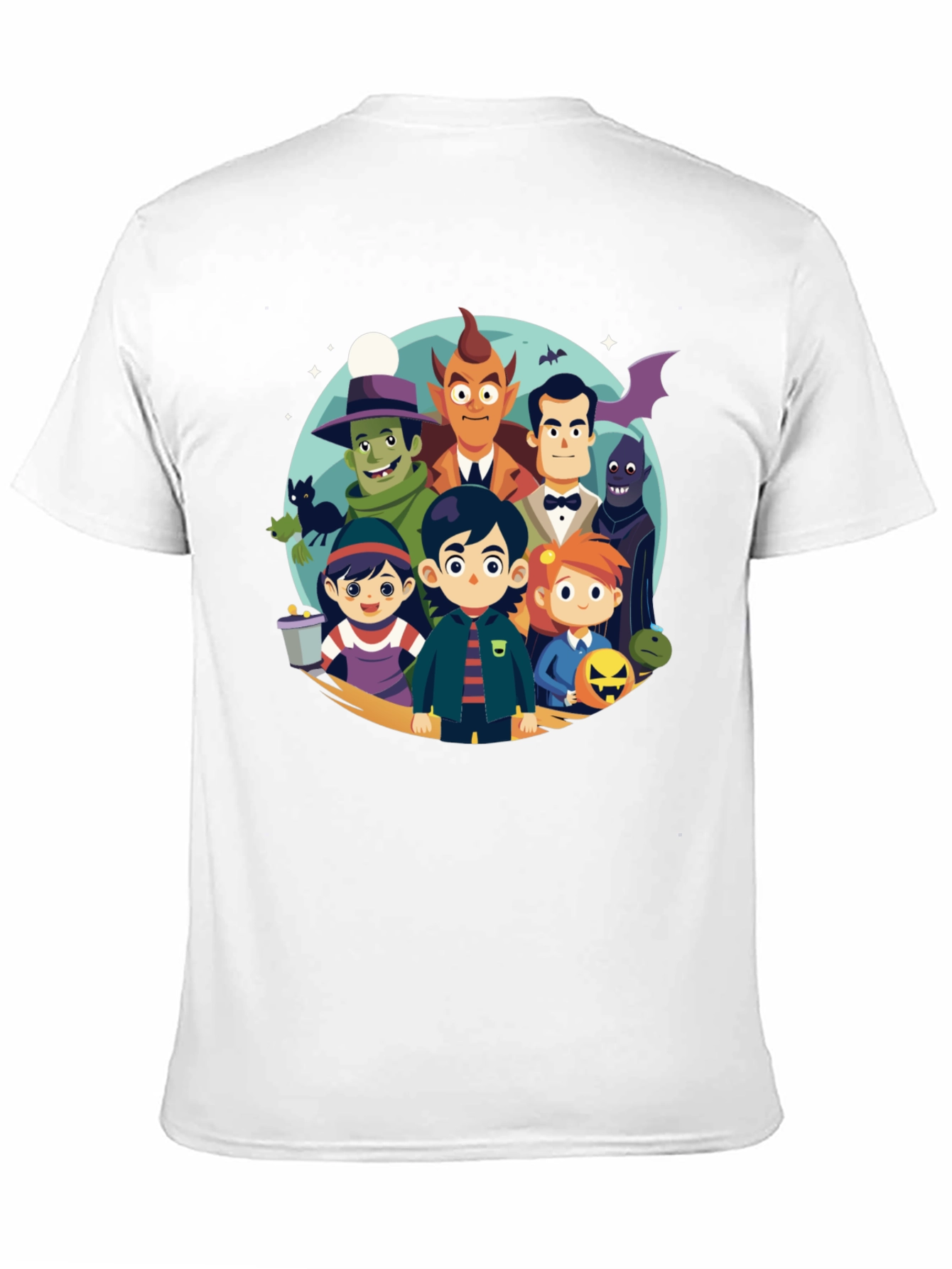 Cartoon Monster Squad Black T-Shirt