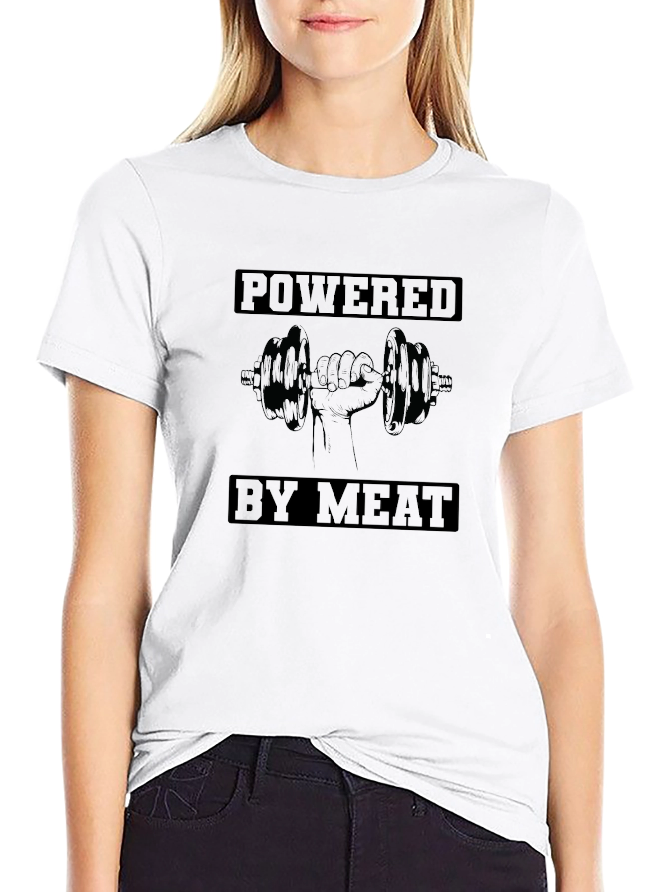 Powered By Meat T-Shirt - Gym & Fitness