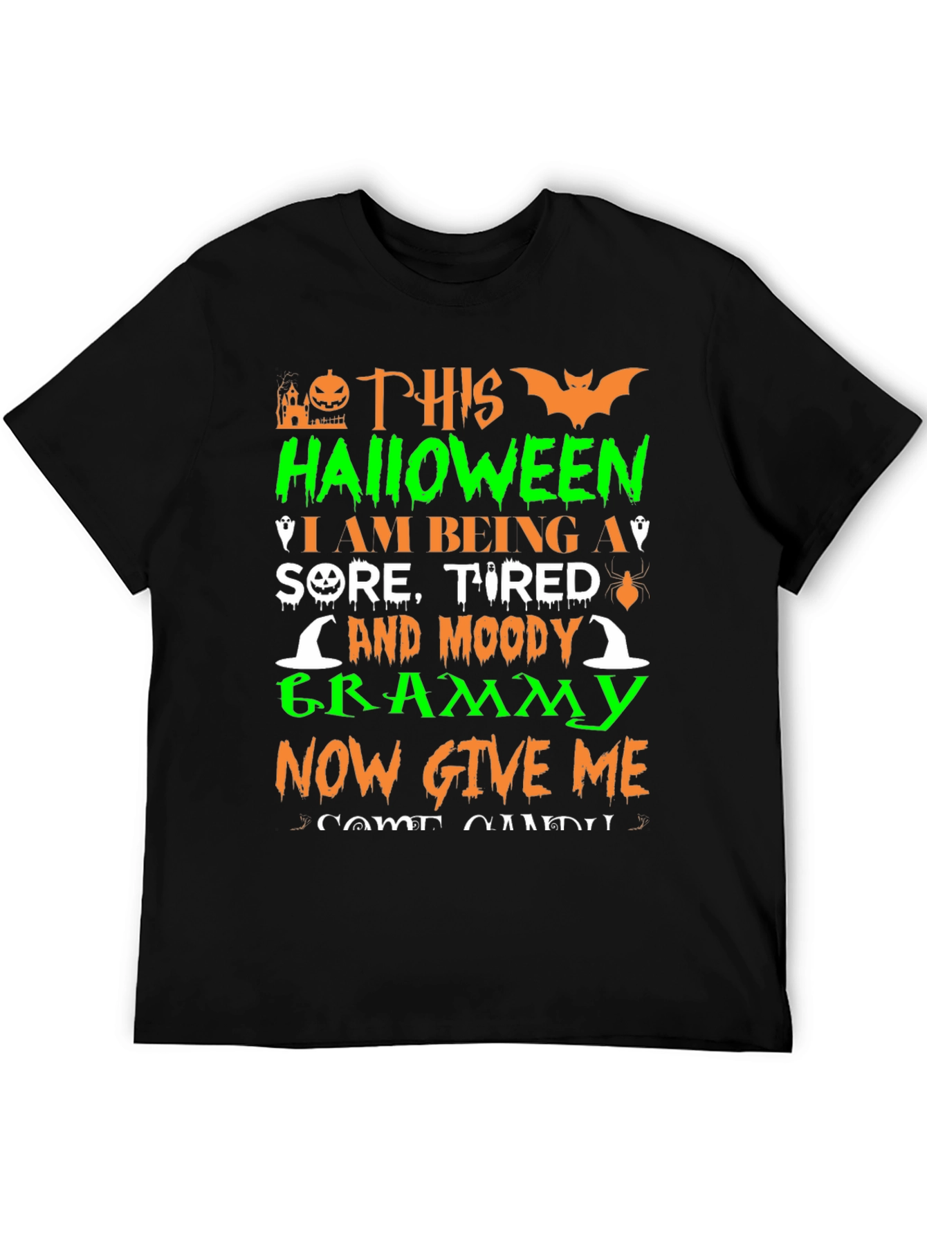 Halloween Sore Grammy Black T-Shirt