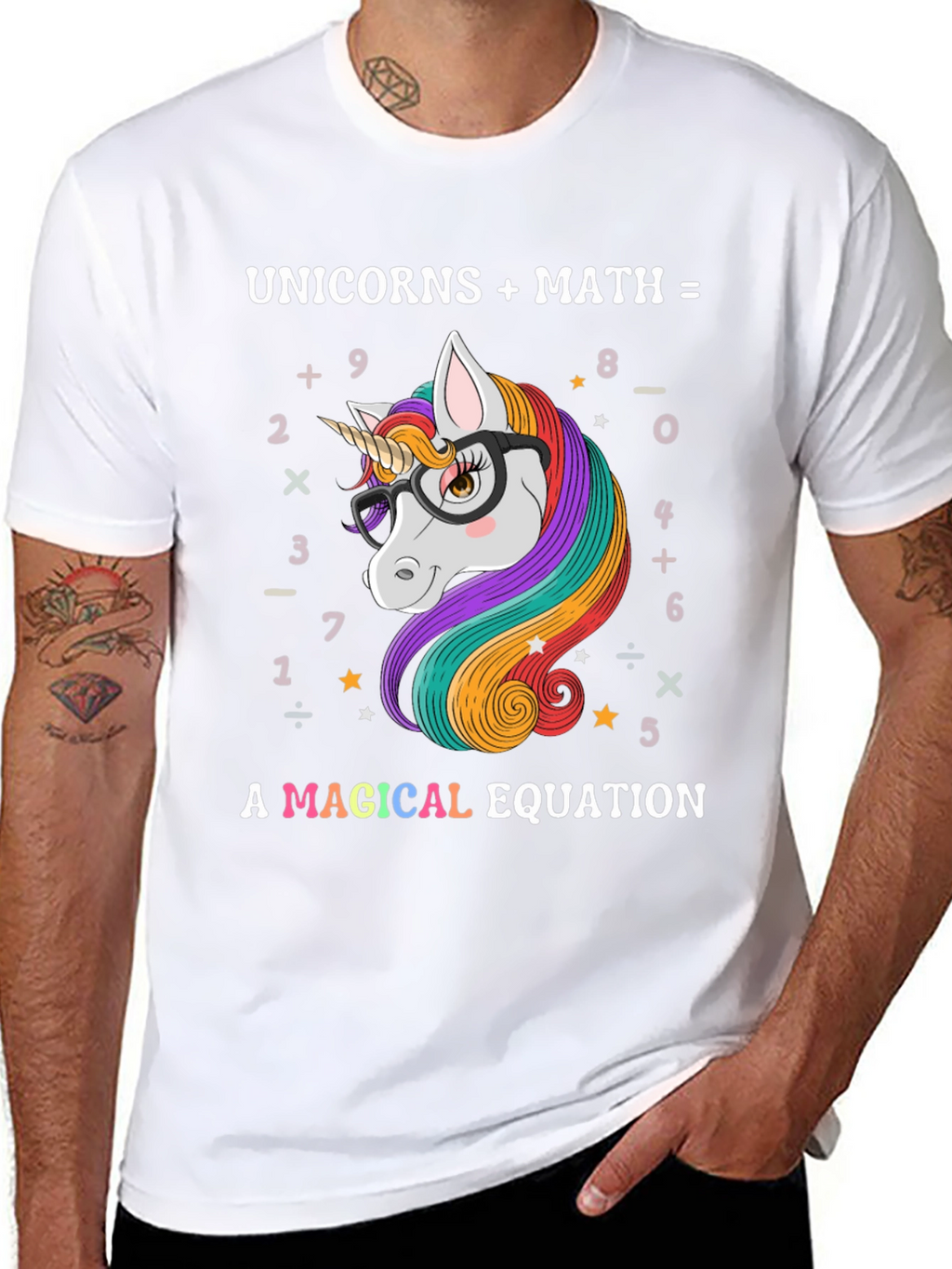 Unicorns Math Magical Equation T-Shirt