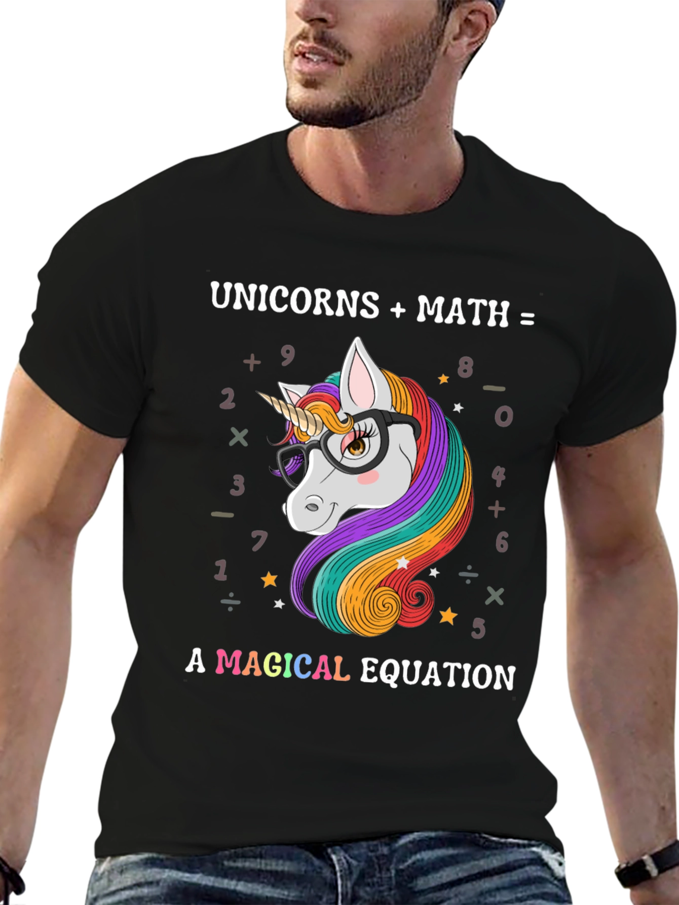 Unicorns Math Magical Equation T-Shirt