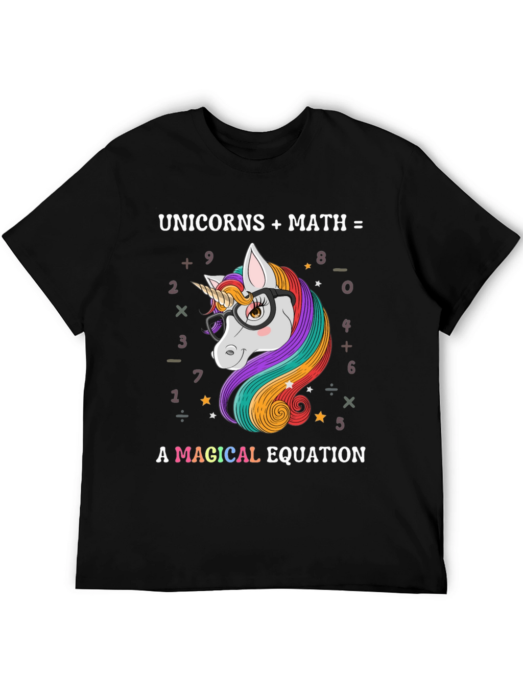 Unicorns Math Magical Equation T-Shirt