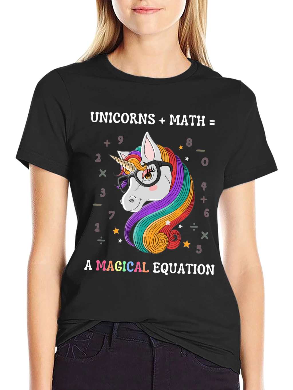 Unicorns Math Magical Equation T-Shirt