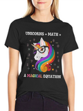Unicorns Math Magical Equation T-Shirt