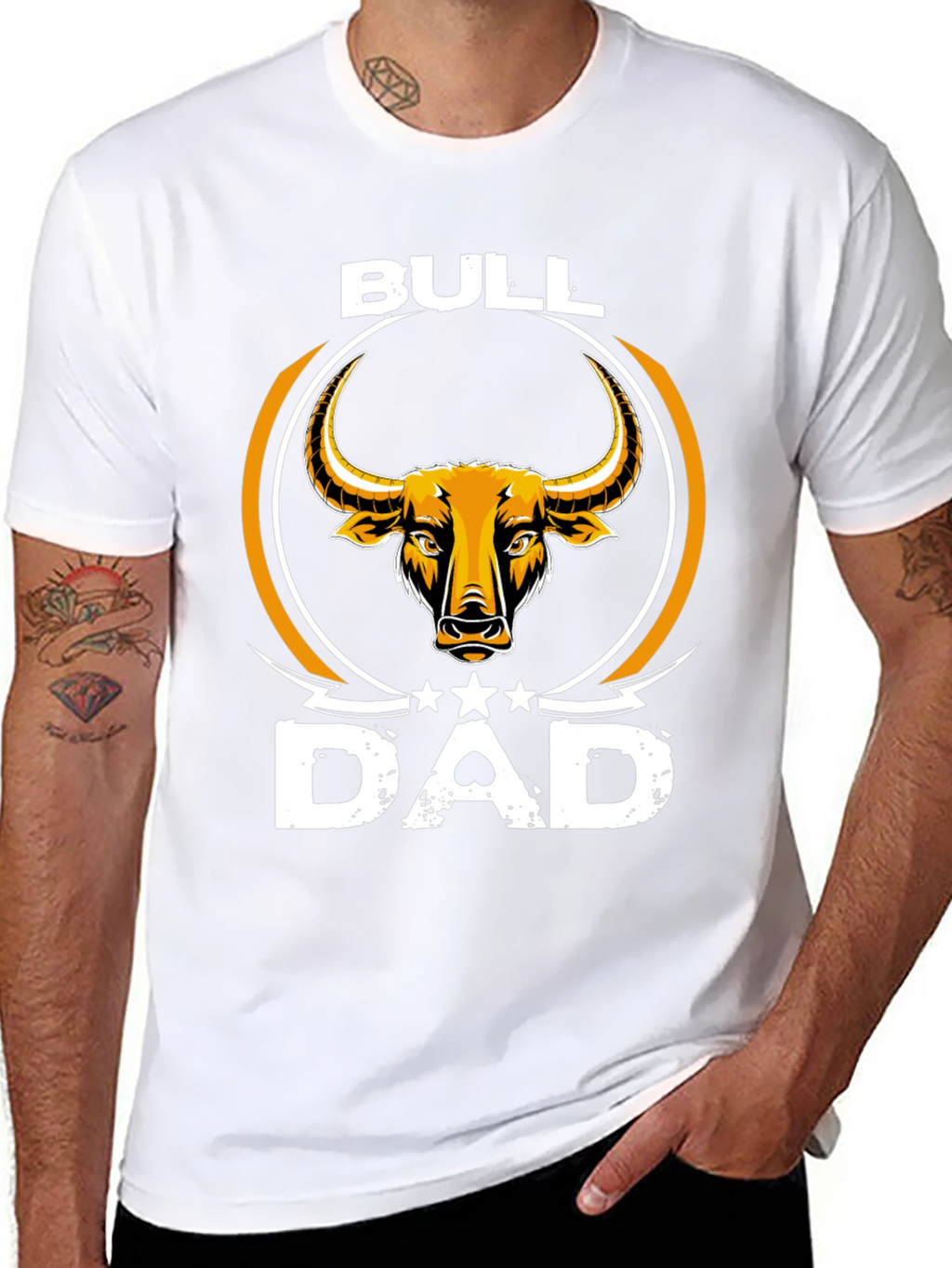 Bull Dad Graphic Tee - Stylish Fathers Day Apparel