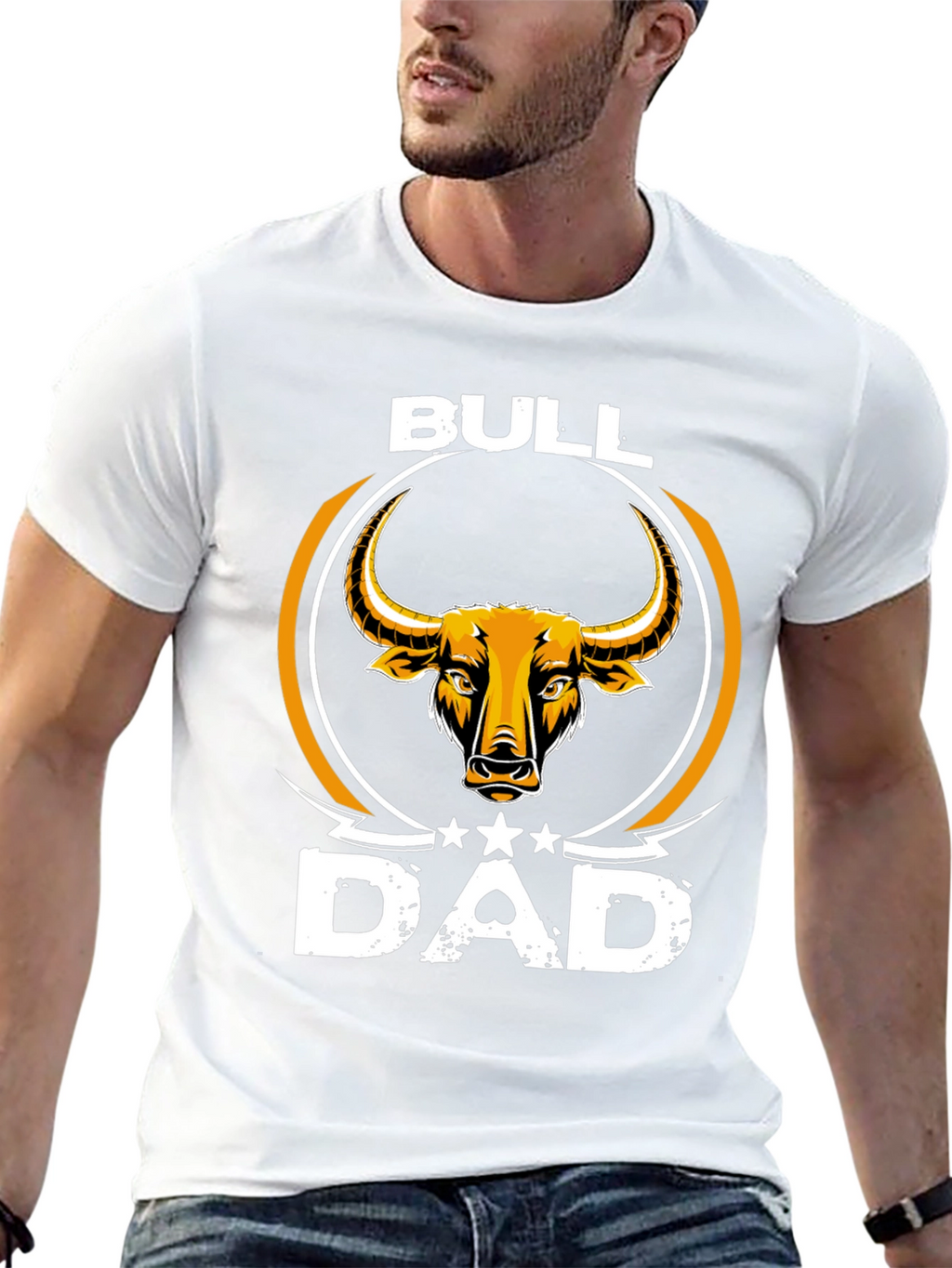 Bull Dad Graphic Tee - Stylish Fathers Day Apparel