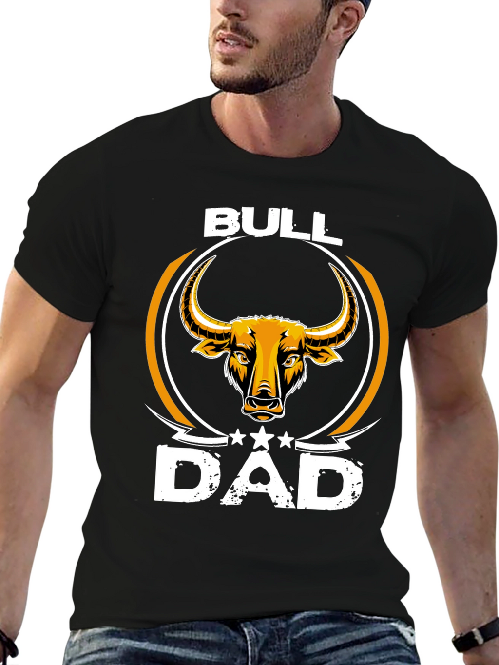 Bull Dad Graphic Tee - Stylish Fathers Day Apparel