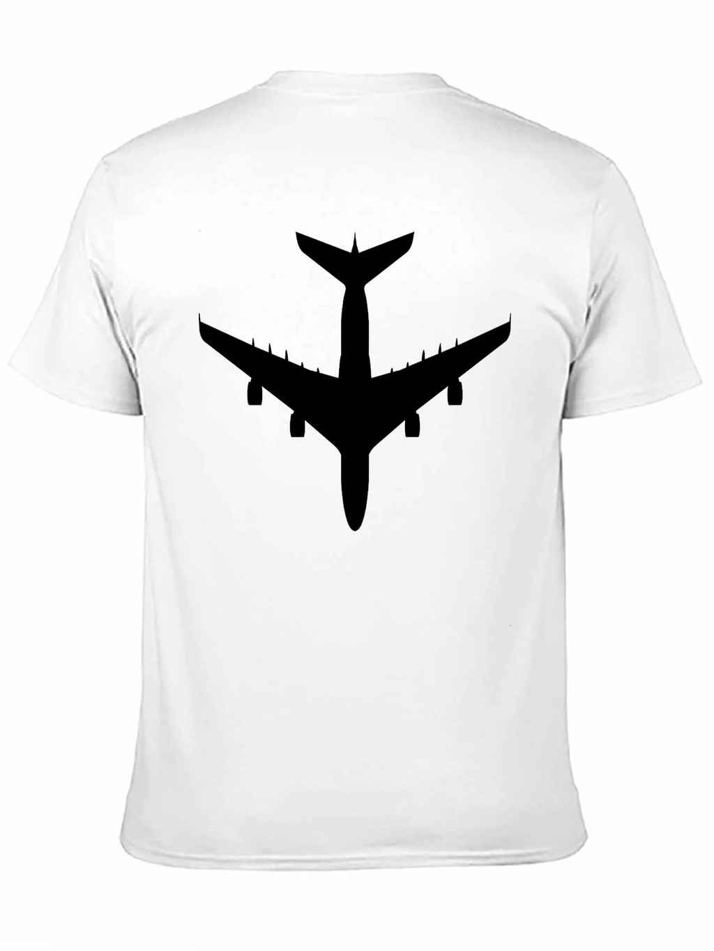 Airplane Silhouette Black T-Shirt