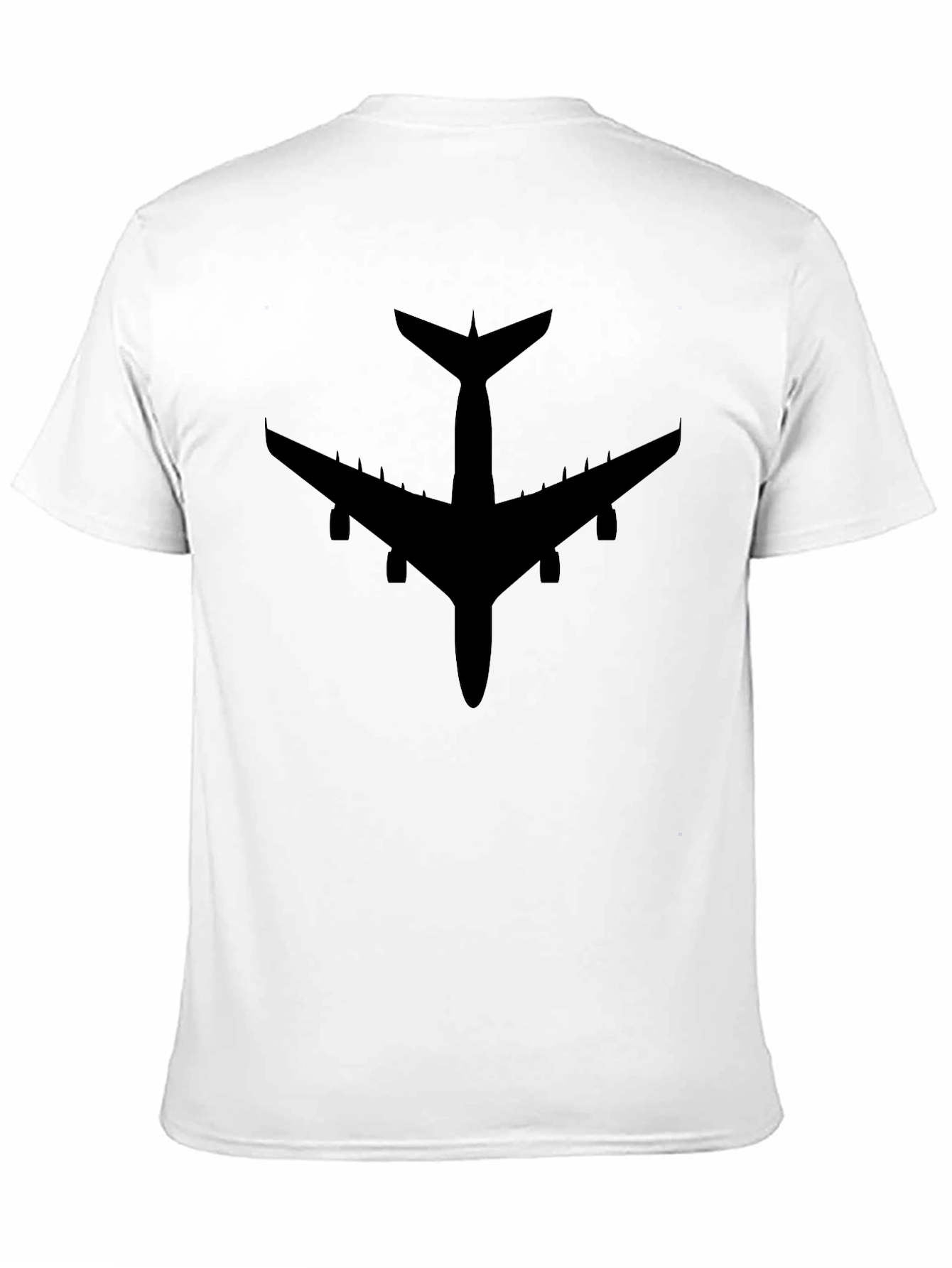 Airplane Silhouette Black T-Shirt