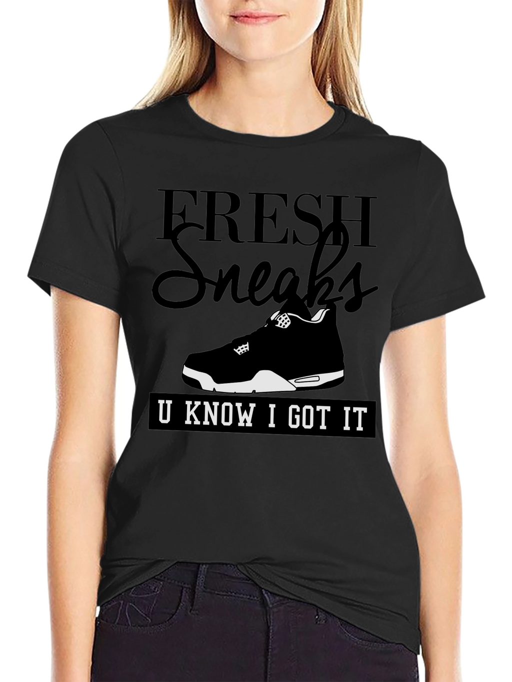 Fresh Sneaks Graphic Tee - Mens Black T-Shirt