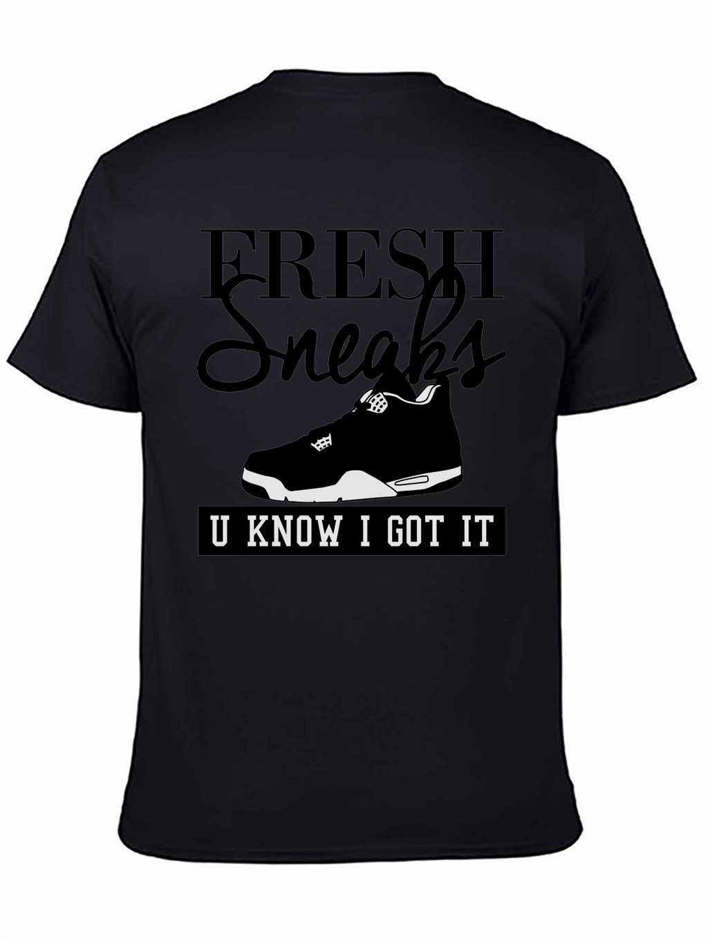 Fresh Sneaks Graphic Tee - Mens Black T-Shirt