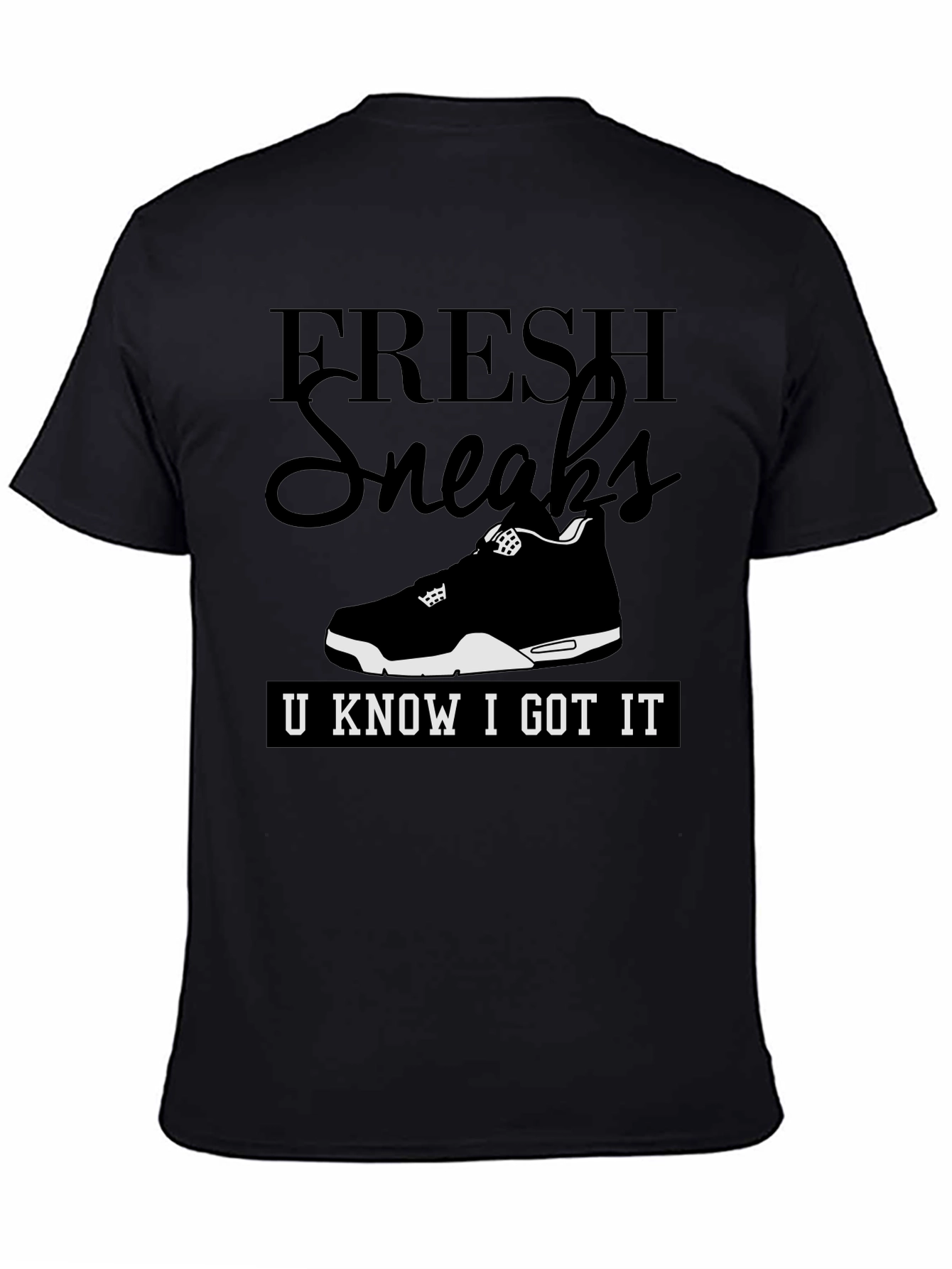 Fresh Sneaks Graphic Tee - Mens Black T-Shirt
