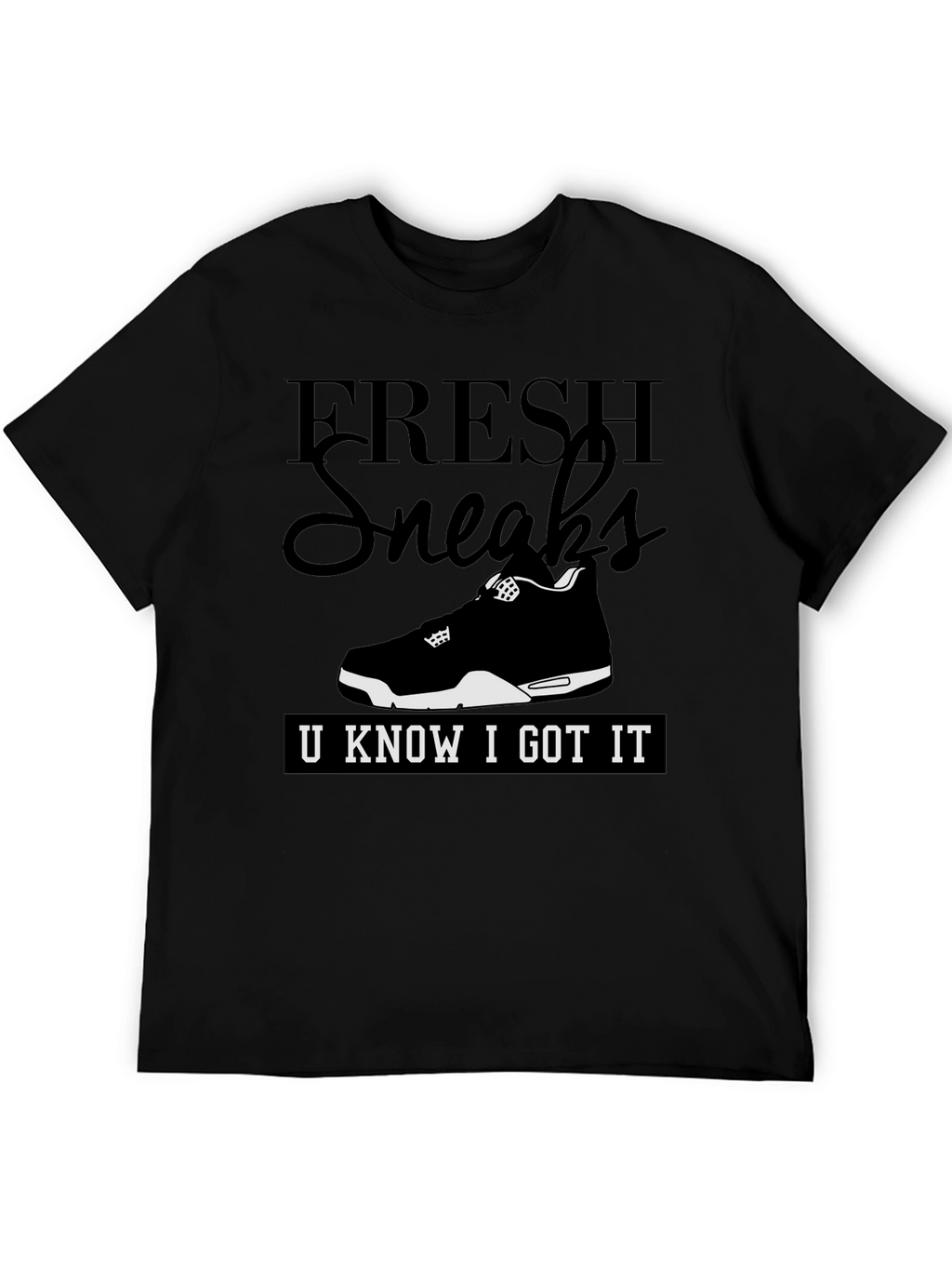 Fresh Sneaks Graphic Tee - Mens Black T-Shirt