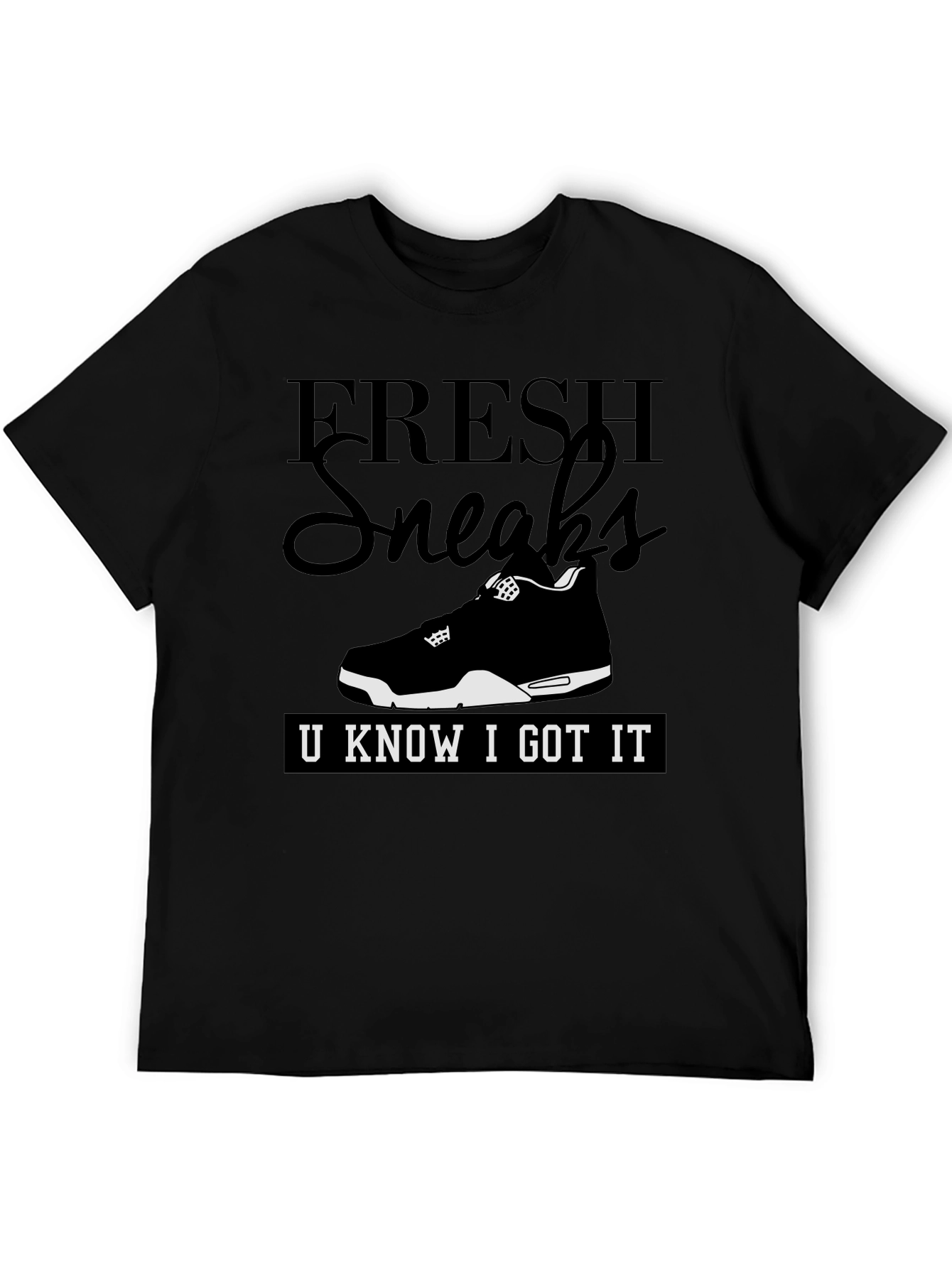 Fresh Sneaks Graphic Tee - Mens Black T-Shirt
