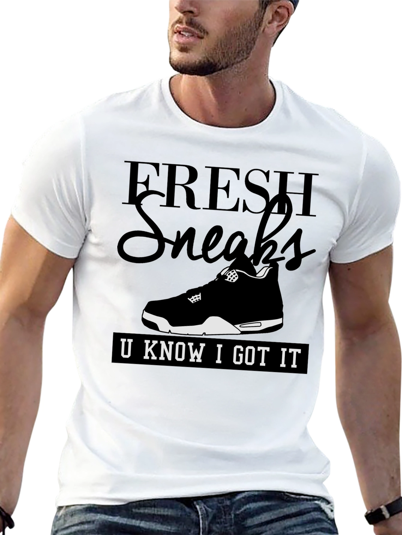 Fresh Sneaks Graphic Tee - Mens Black T-Shirt