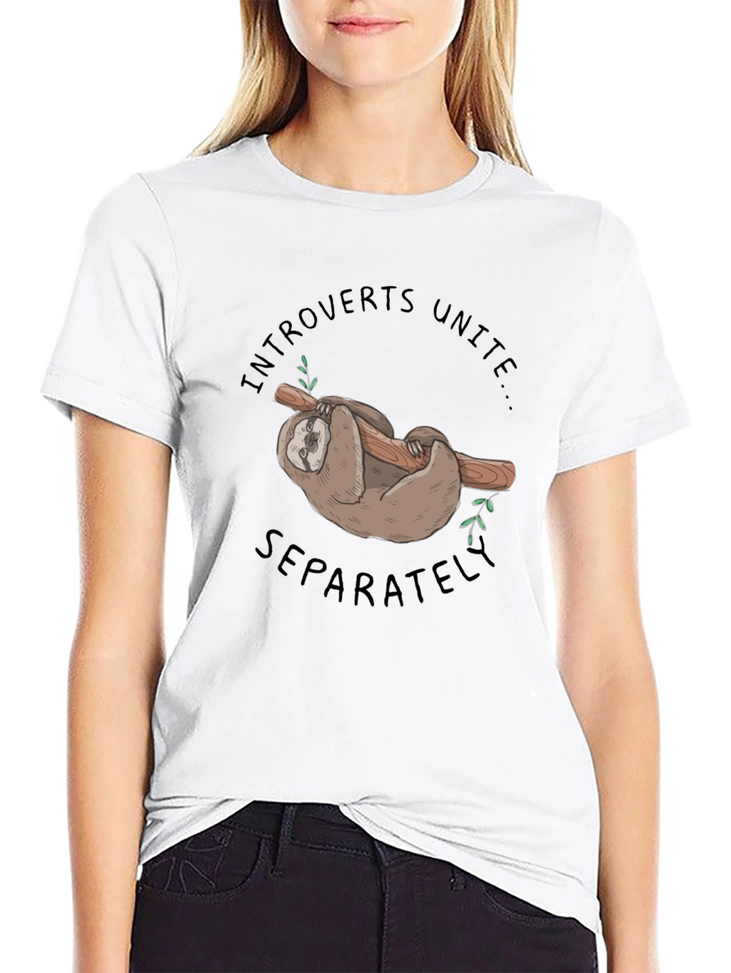 Introvert Unite Sloth Graphic Tee