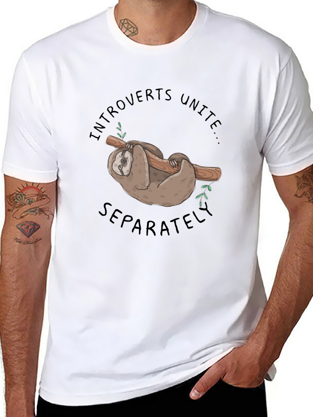 Introvert Unite Sloth Graphic Tee