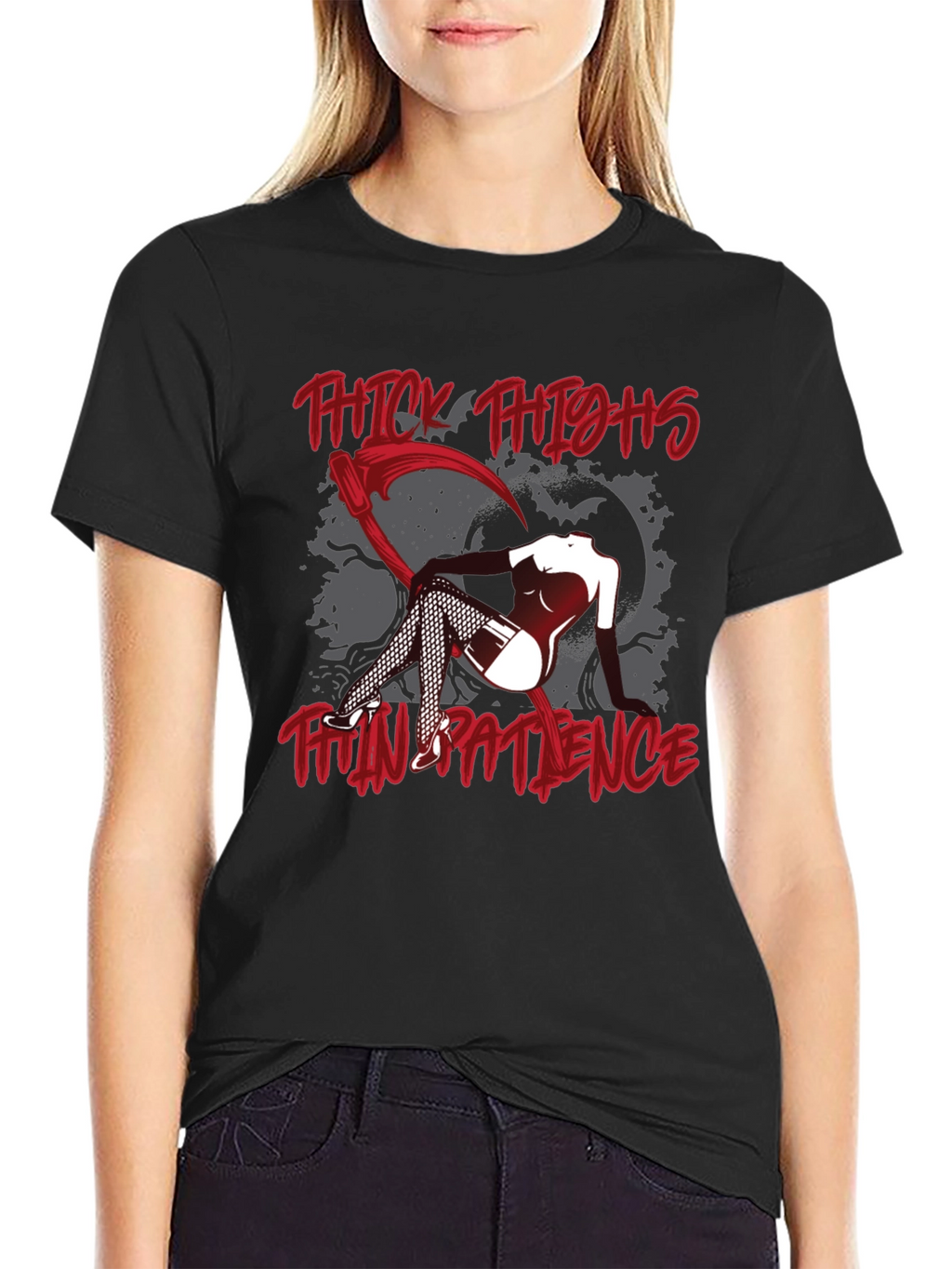 Thick Thighs Thin Patience Graphic Tee