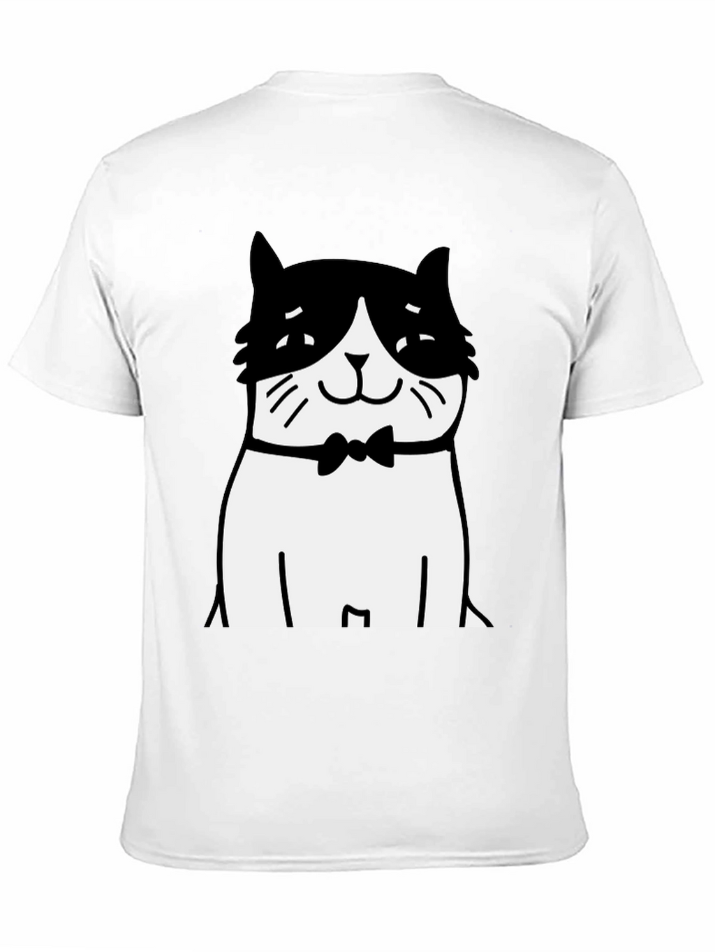 Cat Bowtie T-Shirt - Black Graphic Tee