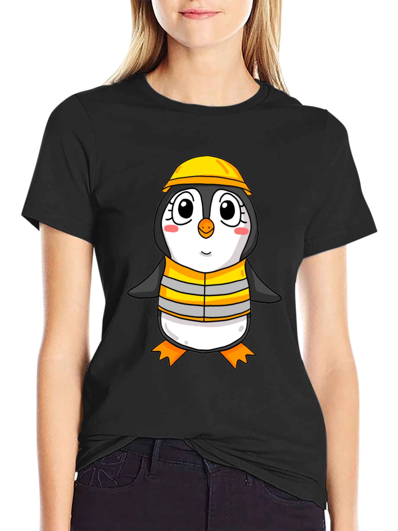 Penguin Construction Worker T-Shirt