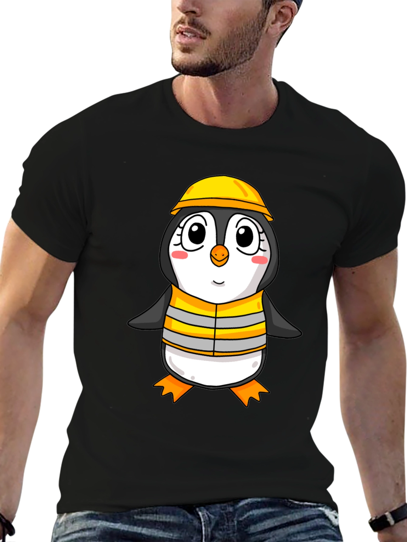 Penguin Construction Worker T-Shirt